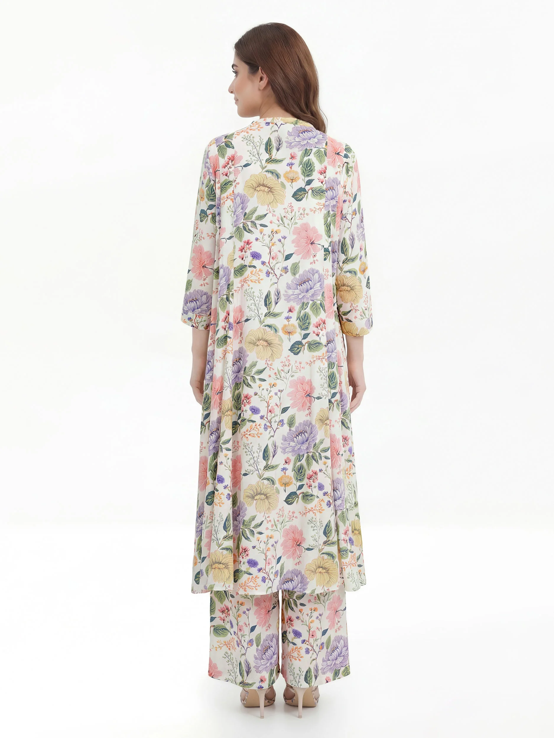 2 Piece Viscose Slub Suit (Pret) - Image 2