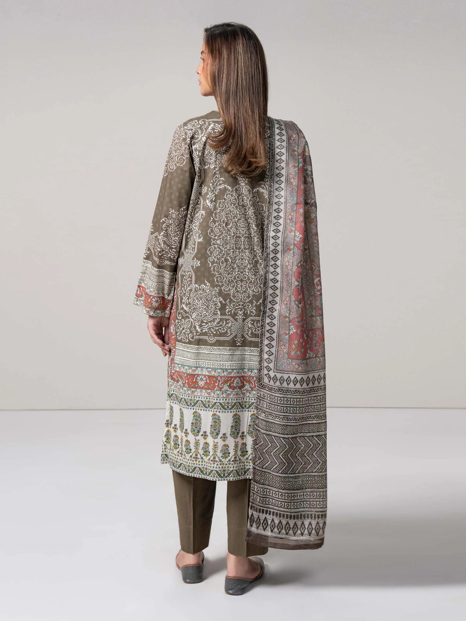 3 Piece Cotton Suit (Pret) - Image 3