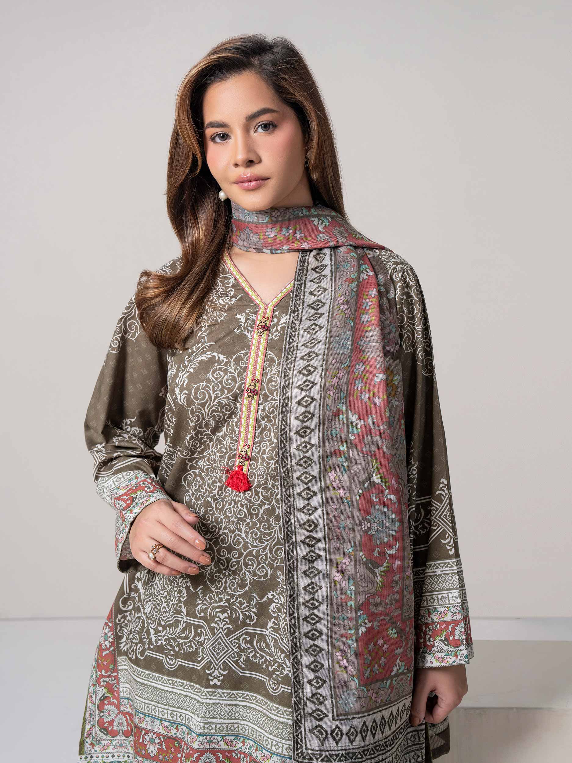 3 Piece Cotton Suit (Pret) - Image 4