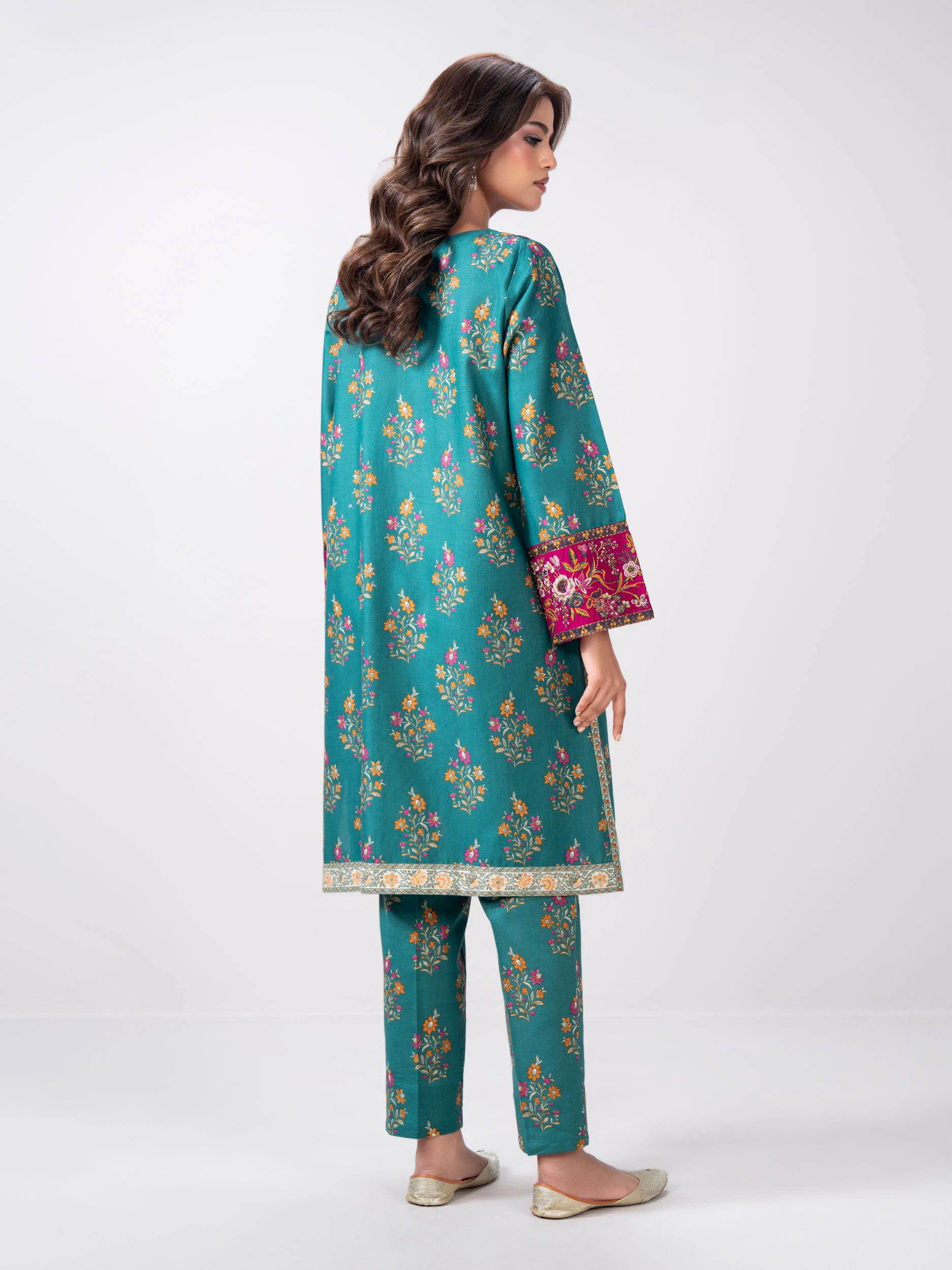 2 Piece Khaddar Suit- Embroidered (Pret) - Image 2