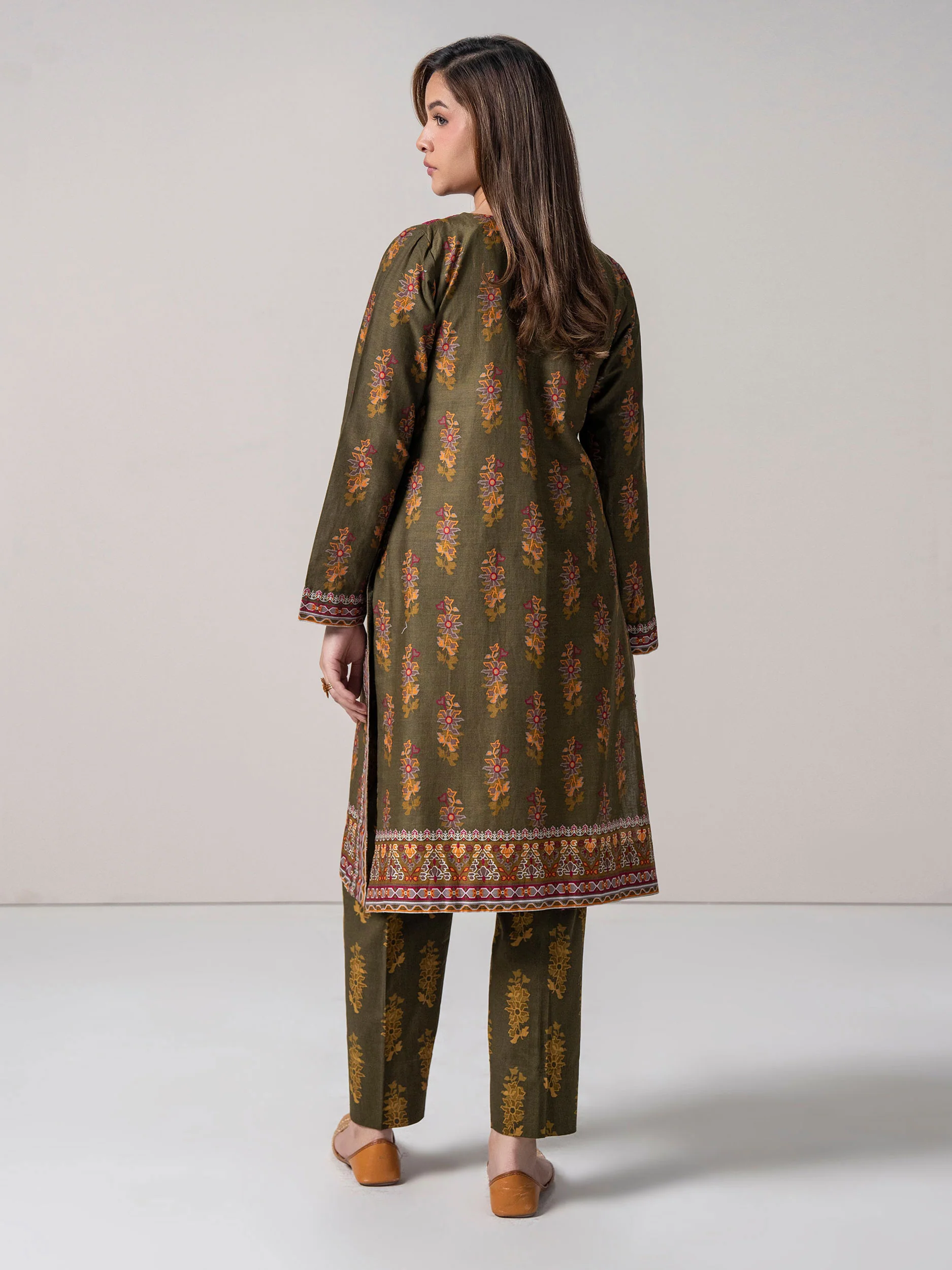 2-Piece Cotton Suit-Embroidered (Pret) - Image 4