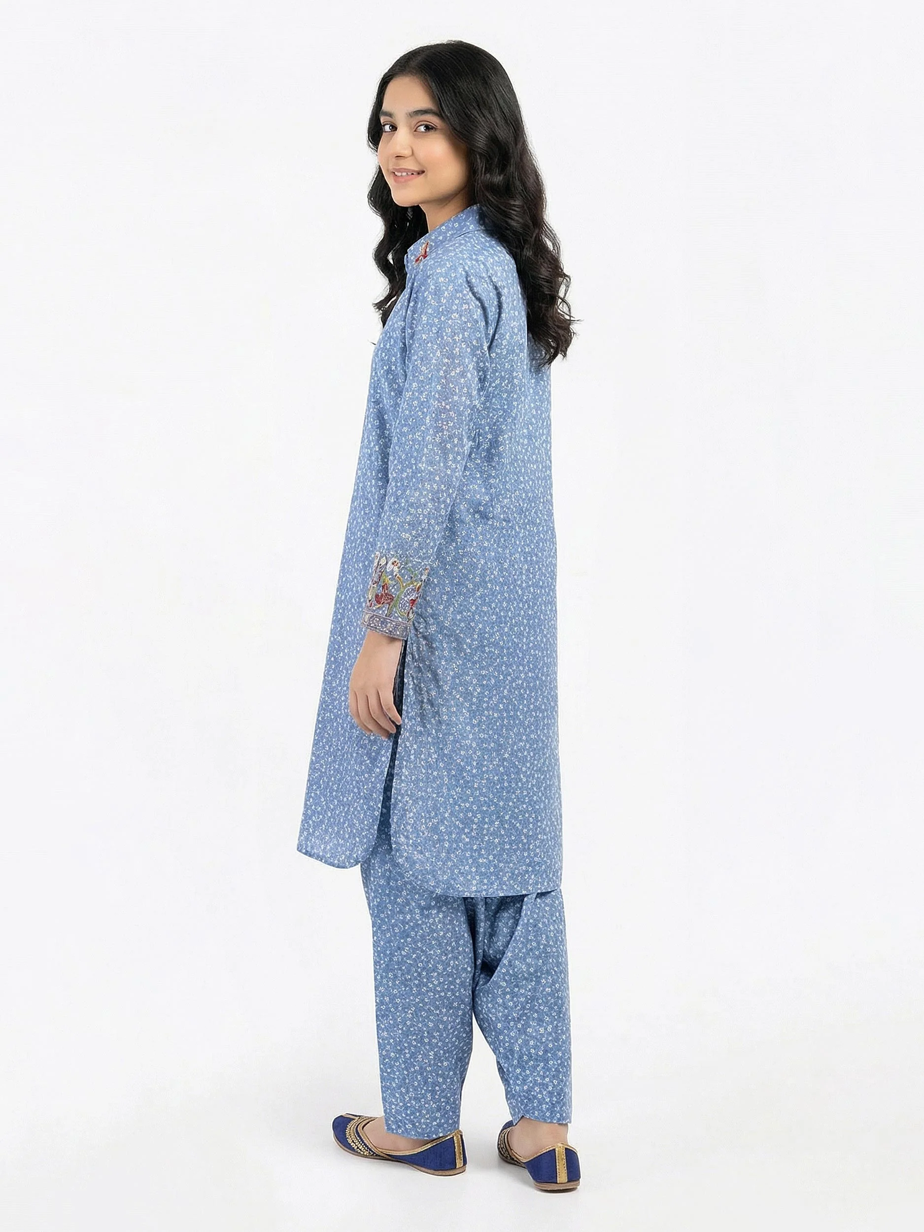 2 Piece Khaddar Suit- Embroidered (Pret) - Image 2