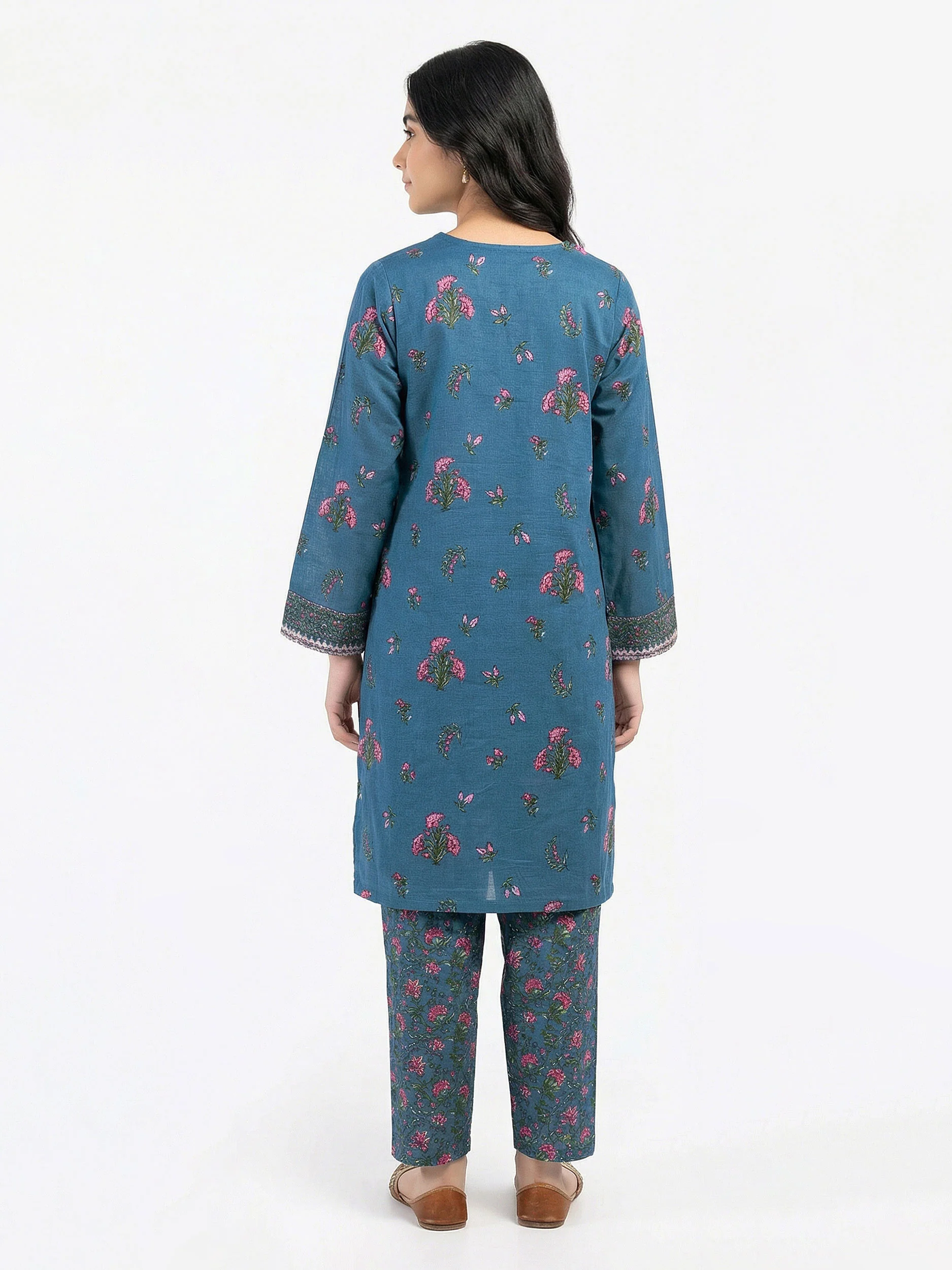 2 Piece Slub Khaddar Suit (Pret) - Image 2