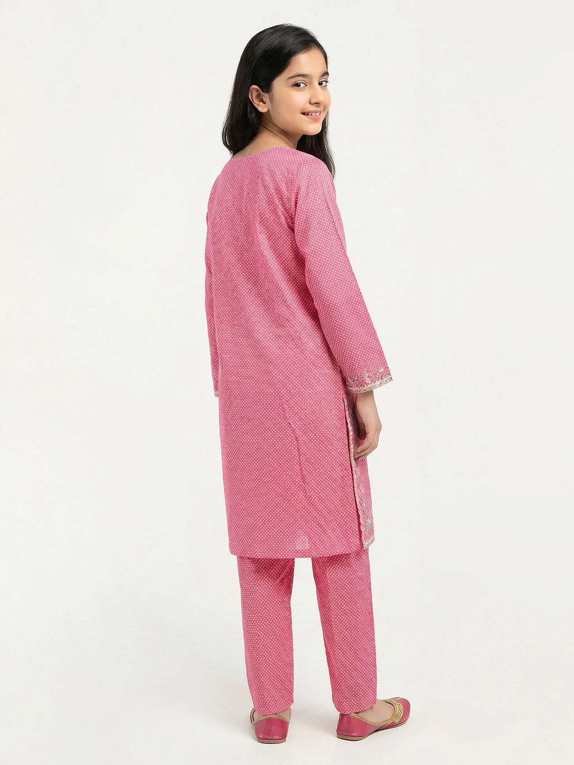 2 Piece Khaddar Suit- Embroidered (Pret) - Image 2