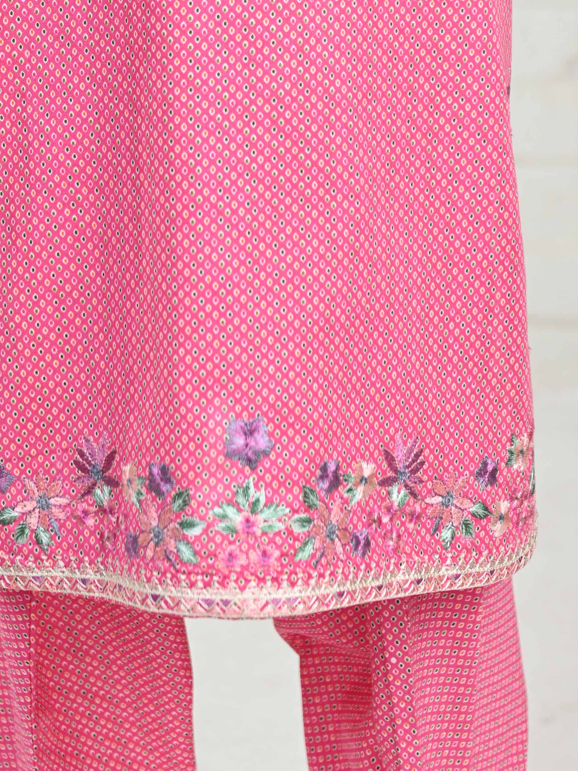2 Piece Khaddar Suit- Embroidered (Pret) - Image 3