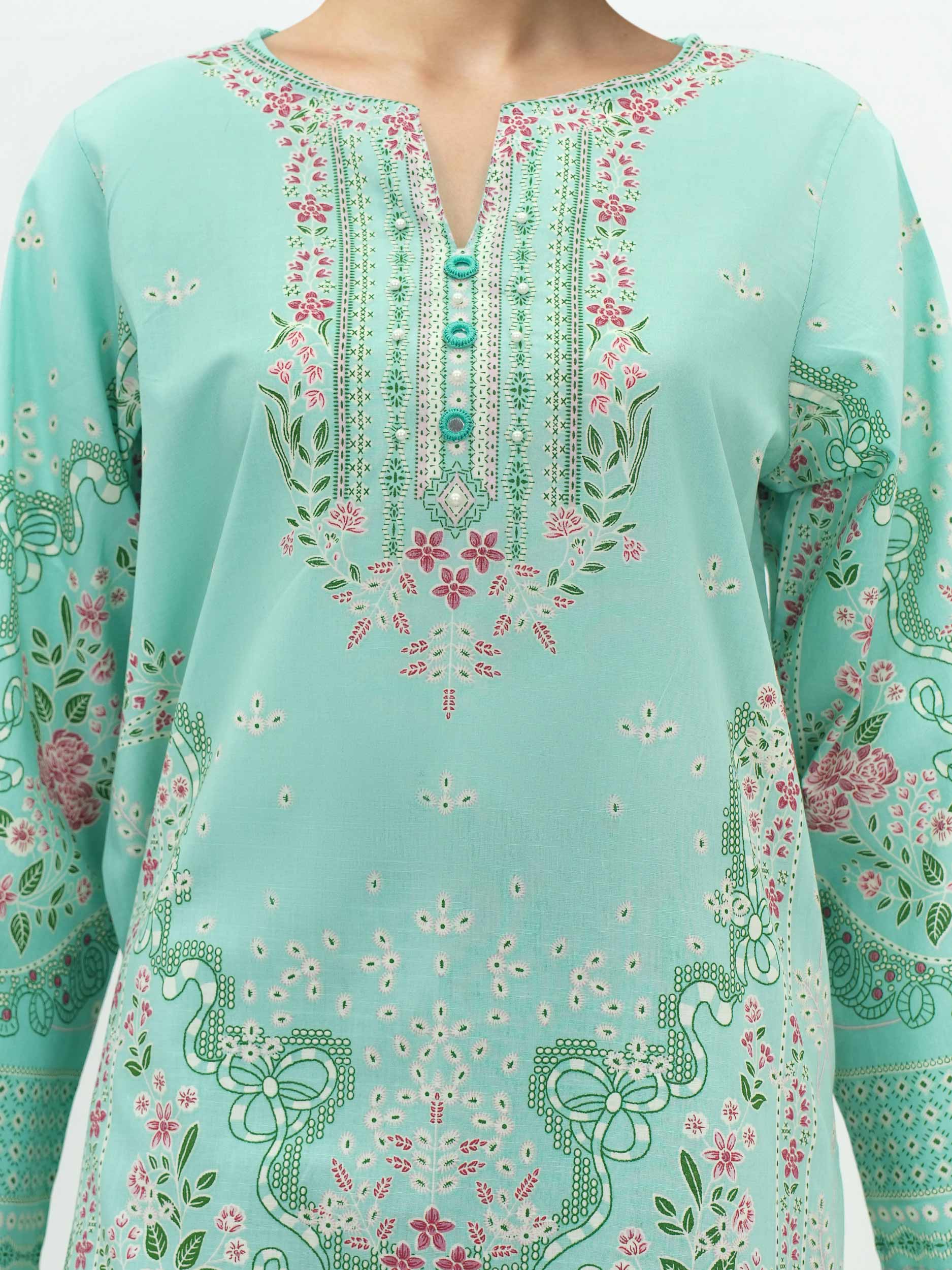 2 Piece Lawn Slub Suit (Pret) - Image 5