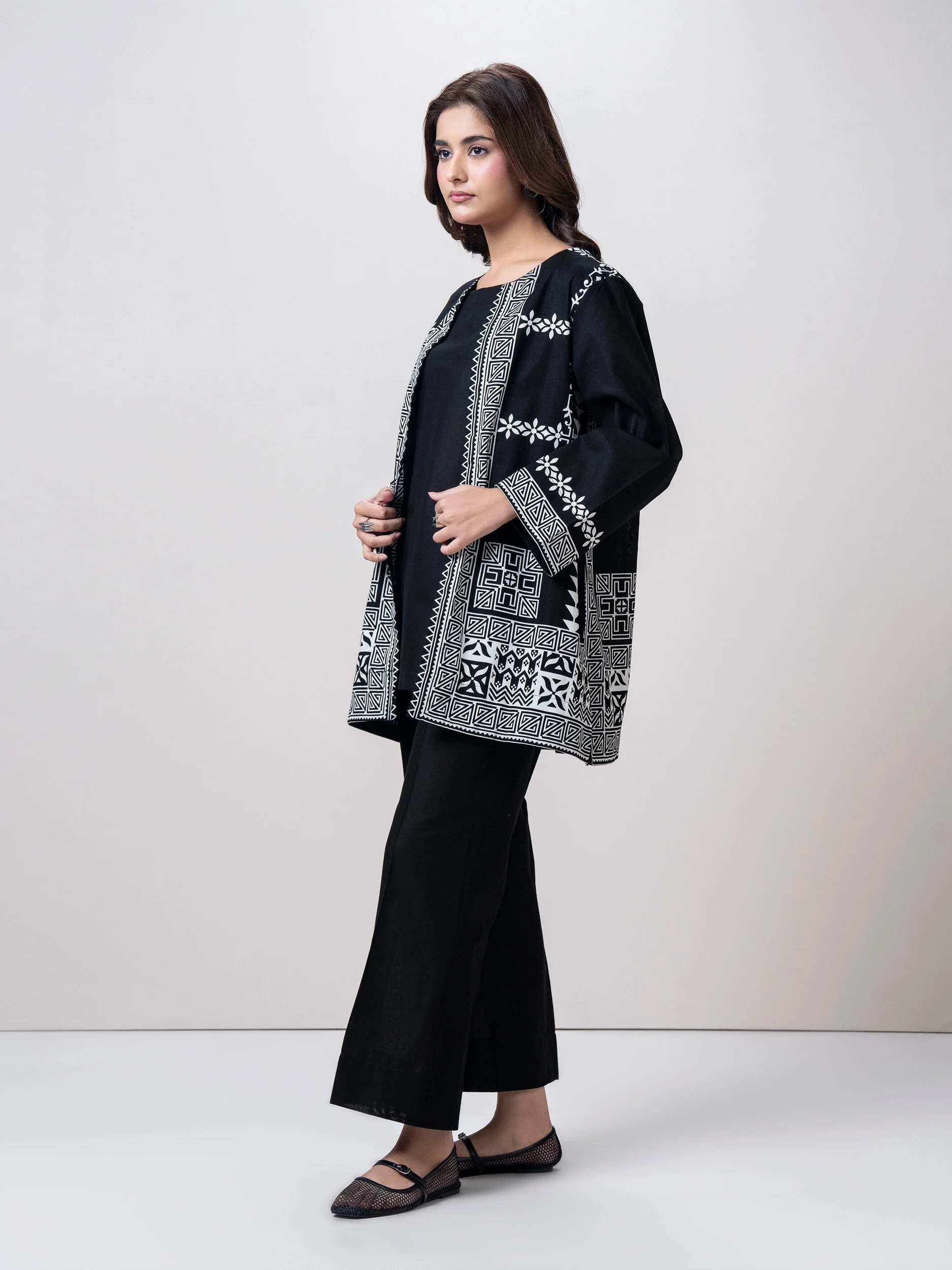 Khaddar Cardigan Co-ord Set - Image 4