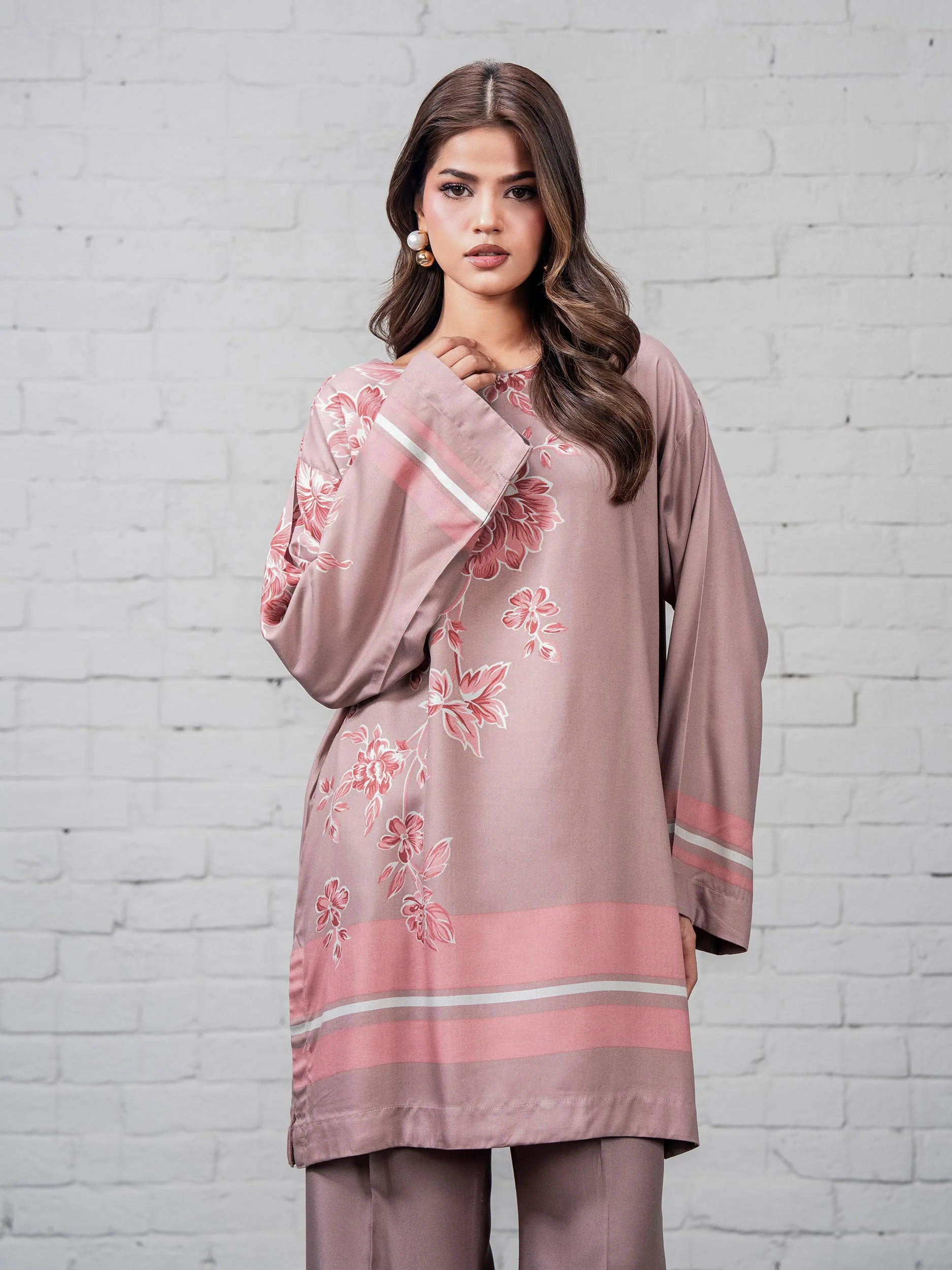 2 Piece Crepe Suit (Pret) - Image 5