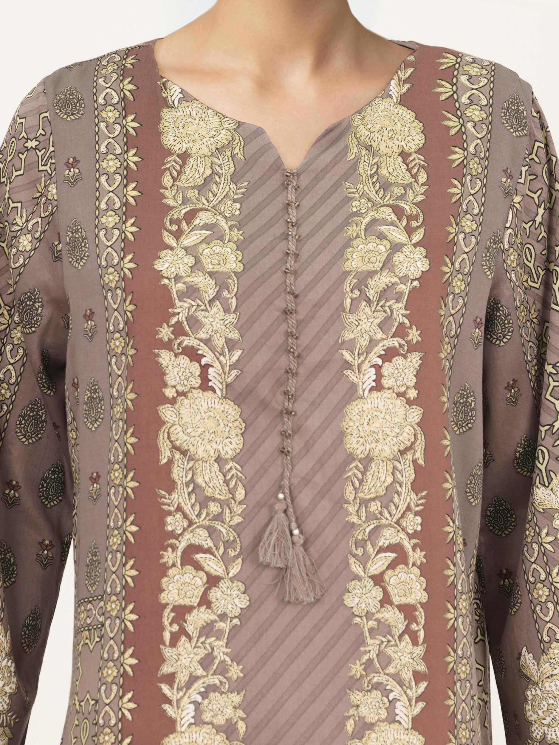 2 Piece Satin Suit (Pret) - Image 4