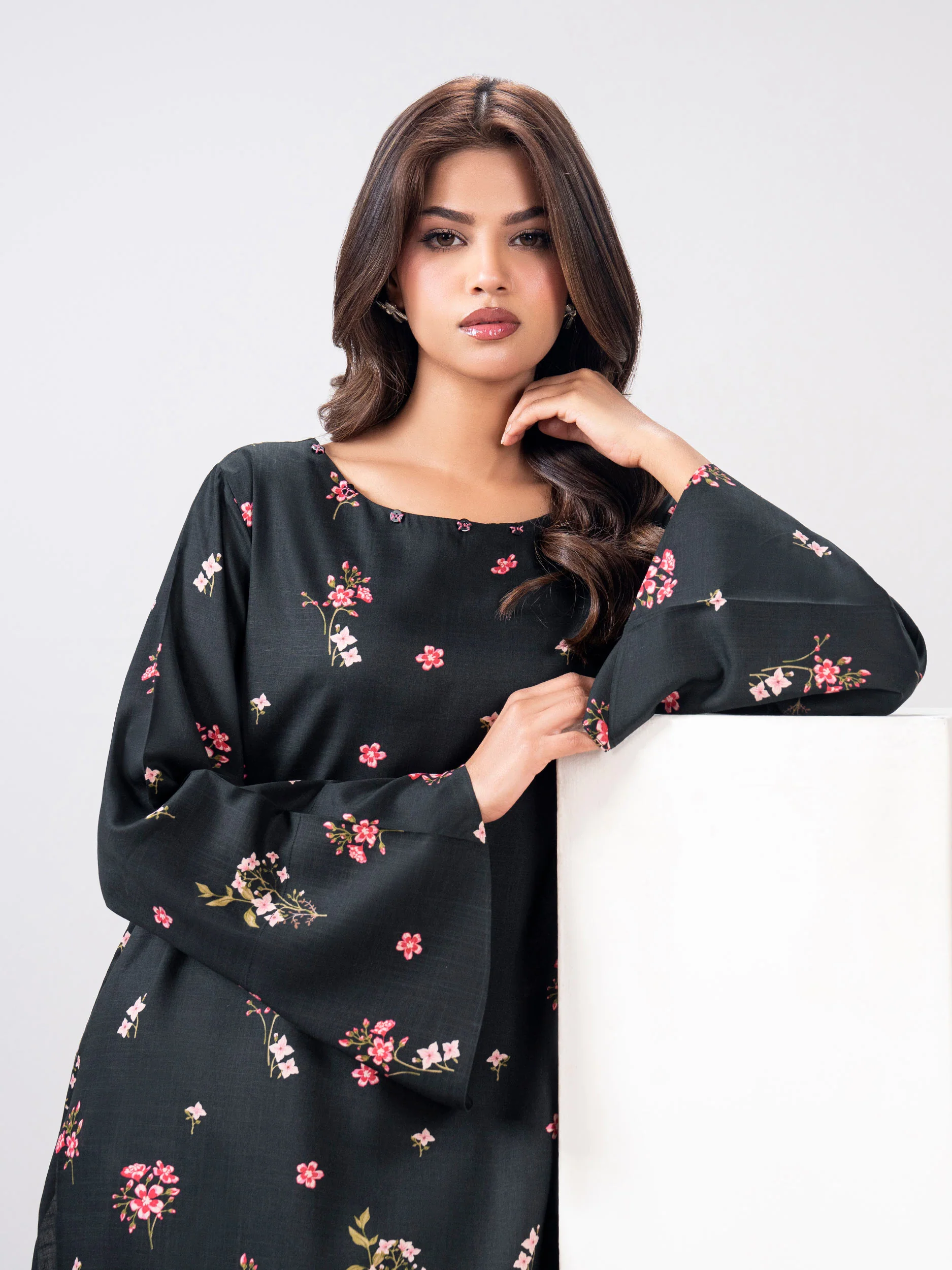 2 Piece Viscose Slub Suit (Pret) - Image 4
