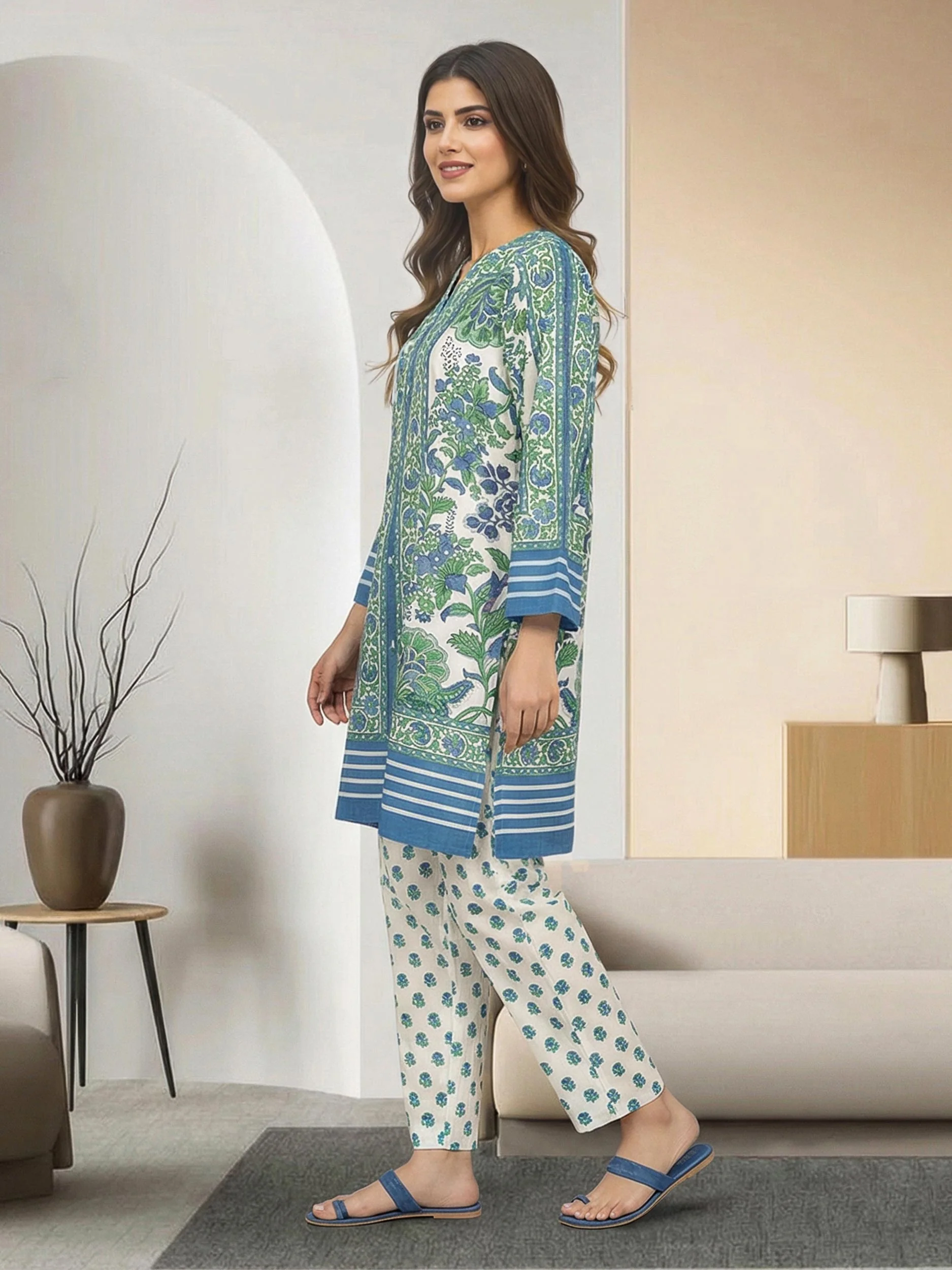 2 Piece Lawn Suit (Pret) - Image 2