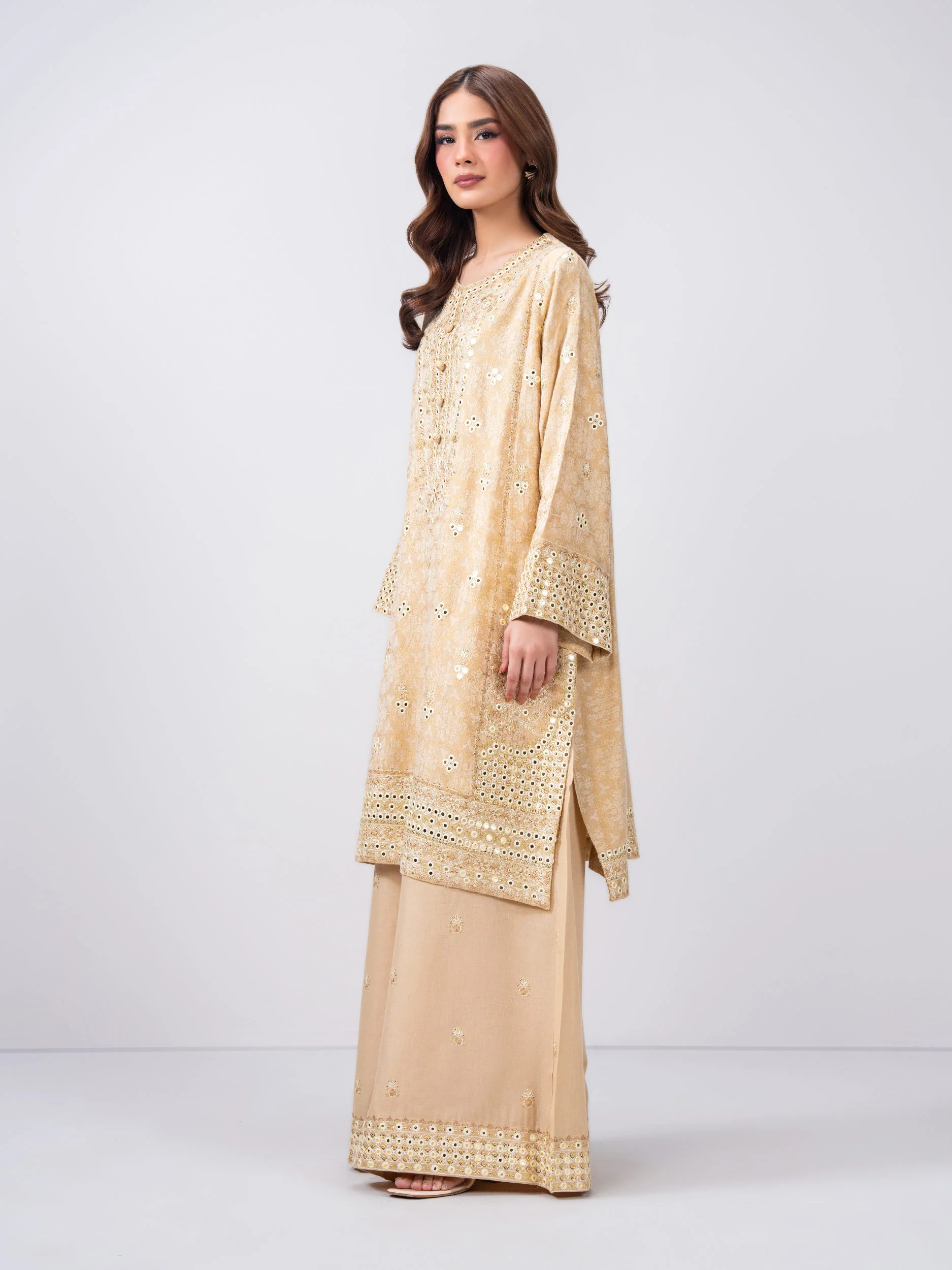 2 Piece Missouri Jacquard Suit- Embroidered (Pret) - Image 2