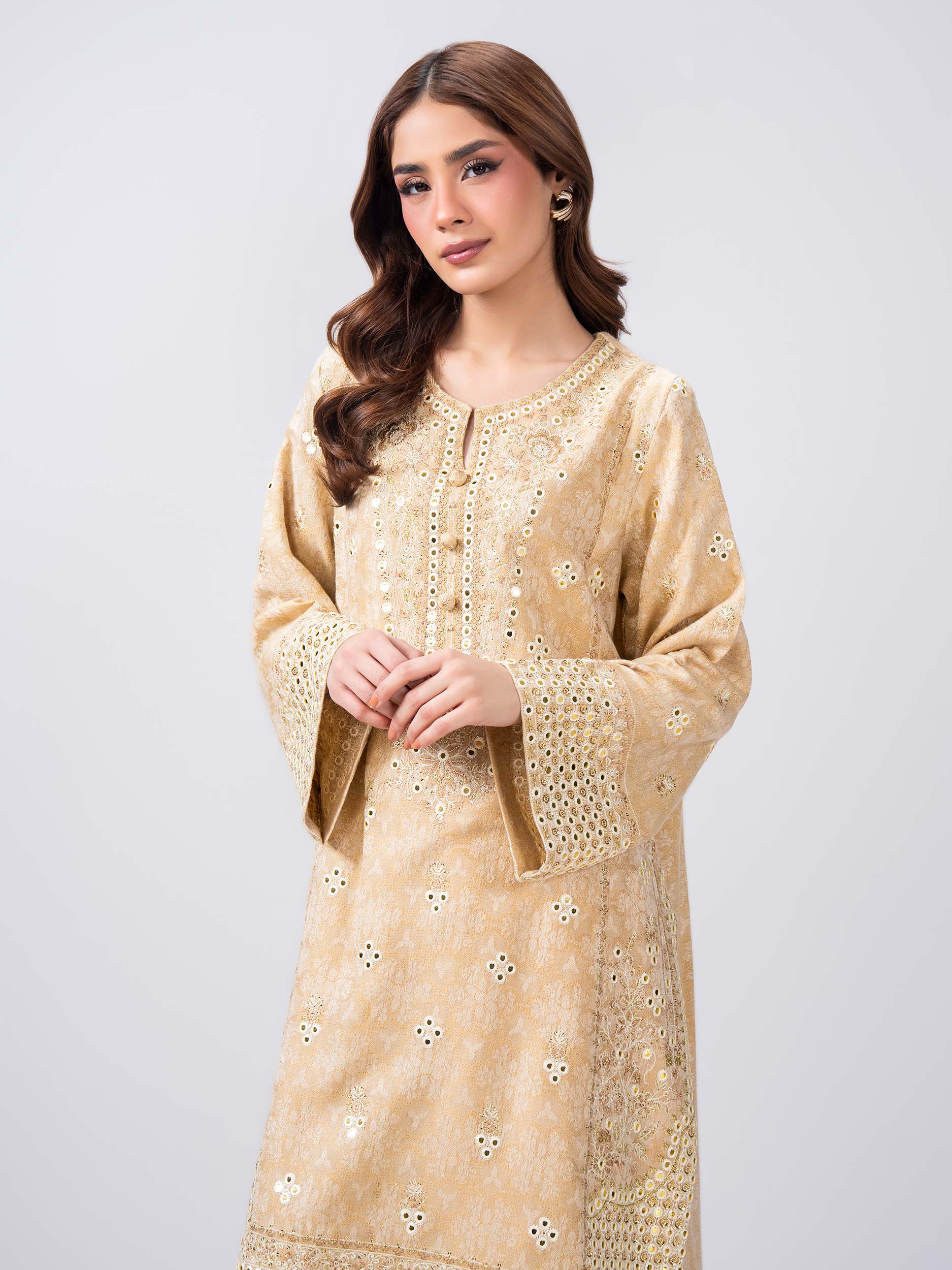 2 Piece Missouri Jacquard Suit- Embroidered (Pret) - Image 4