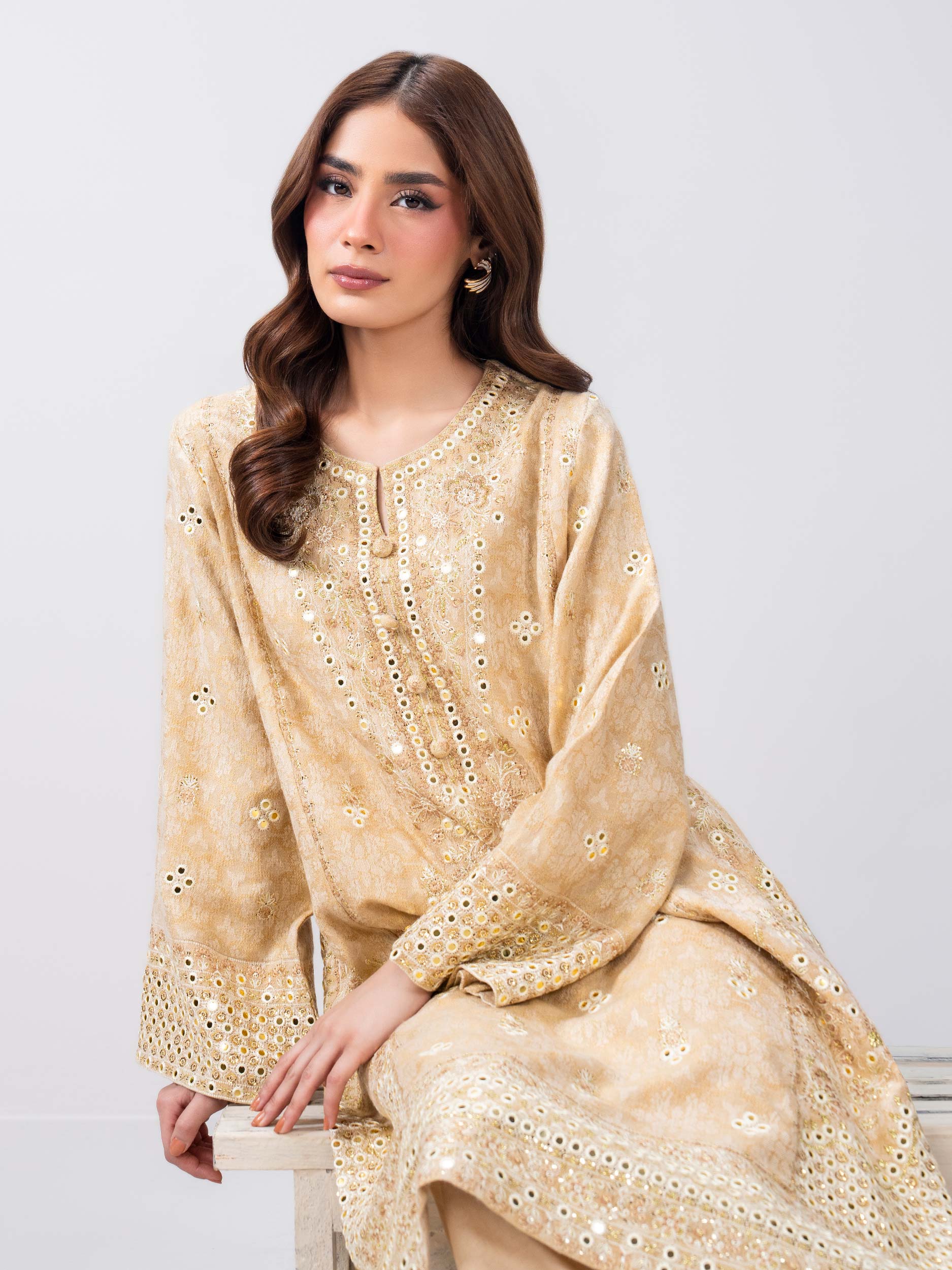 2 Piece Missouri Jacquard Suit- Embroidered (Pret) - Image 5