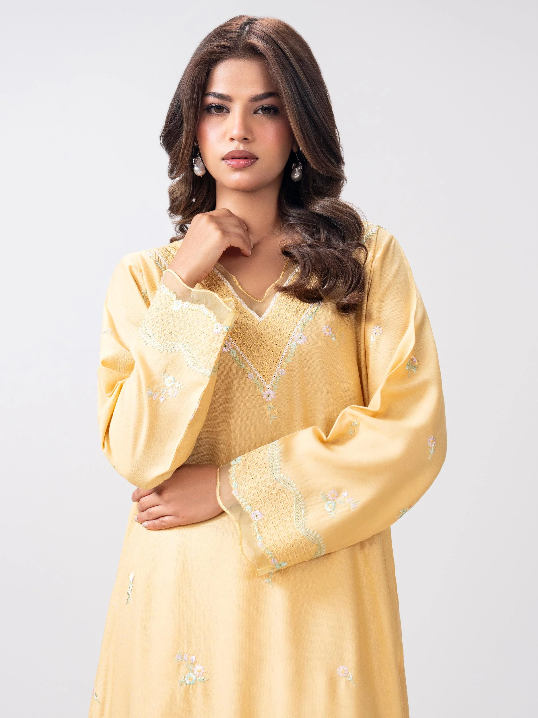 2 Piece Karandi Suit- Embroidered (Pret) - Image 6
