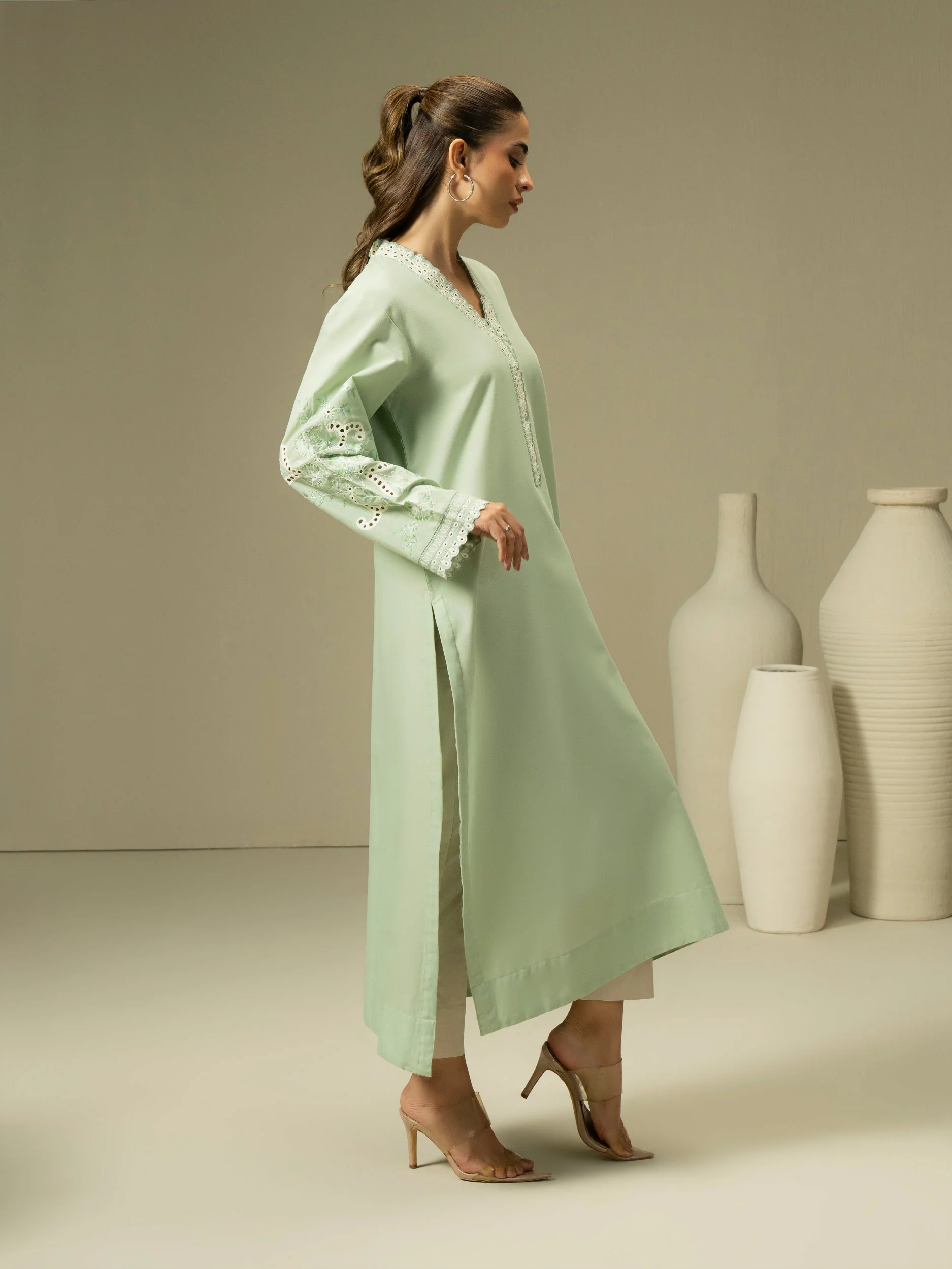 Khaddar Shirt-Embroidered (Pret) - Image 3