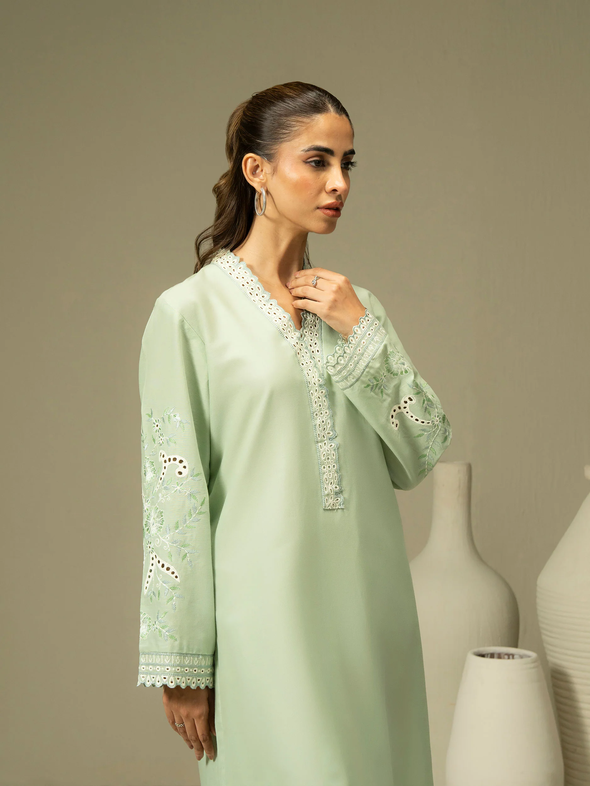 Khaddar Shirt-Embroidered (Pret) - Image 5