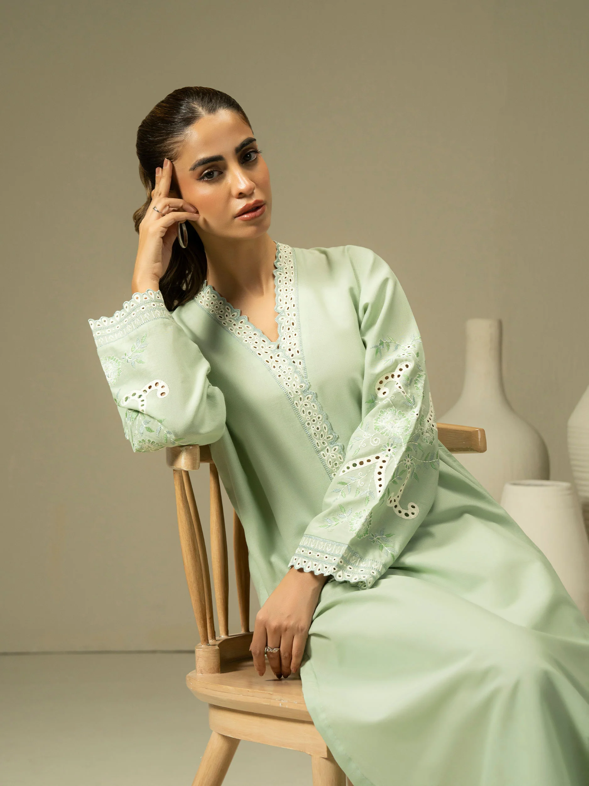 Khaddar Shirt-Embroidered (Pret) - Image 6
