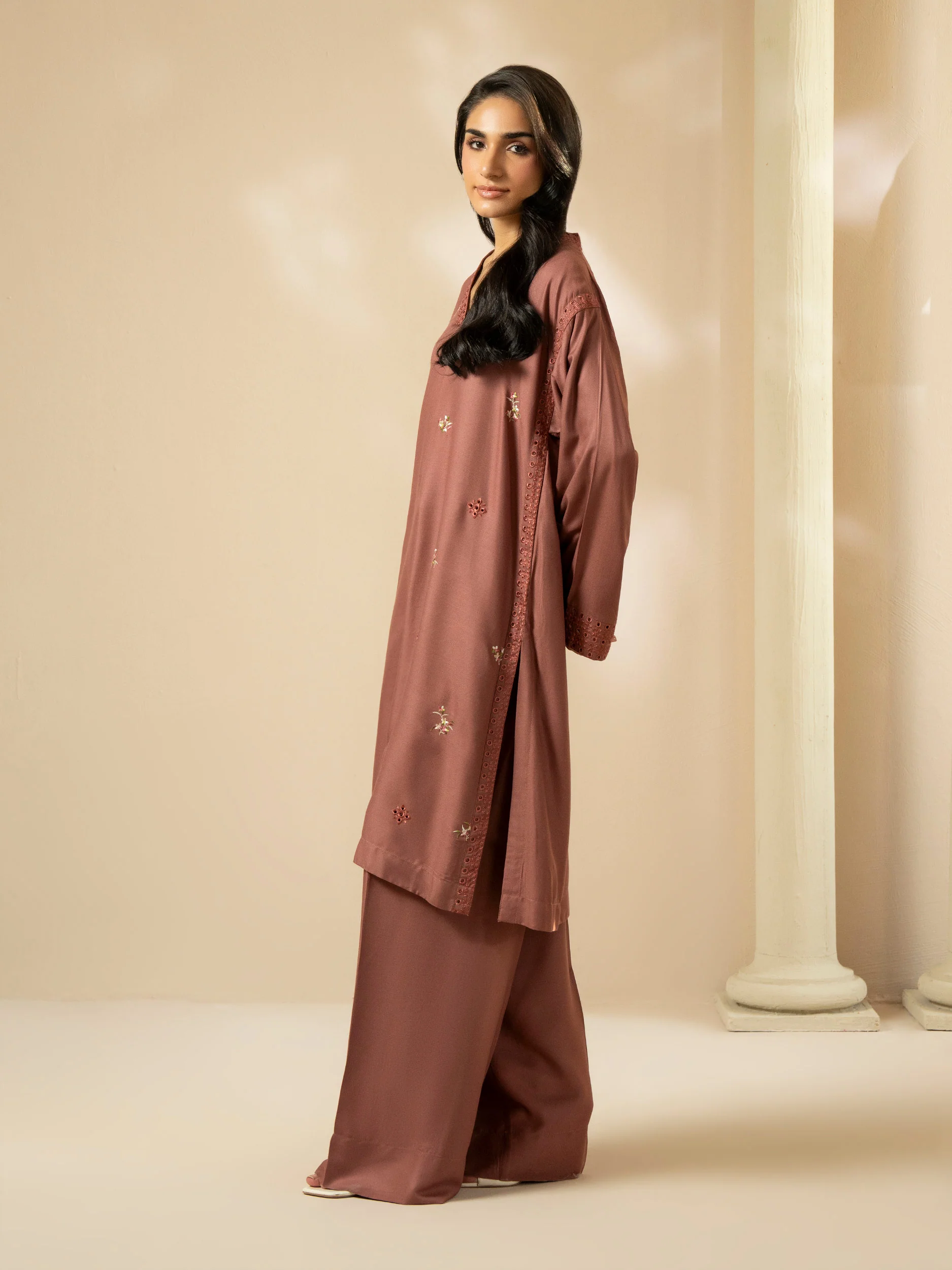 2 Piece Crepe Suit-Embroidered (Pret) - Image 4