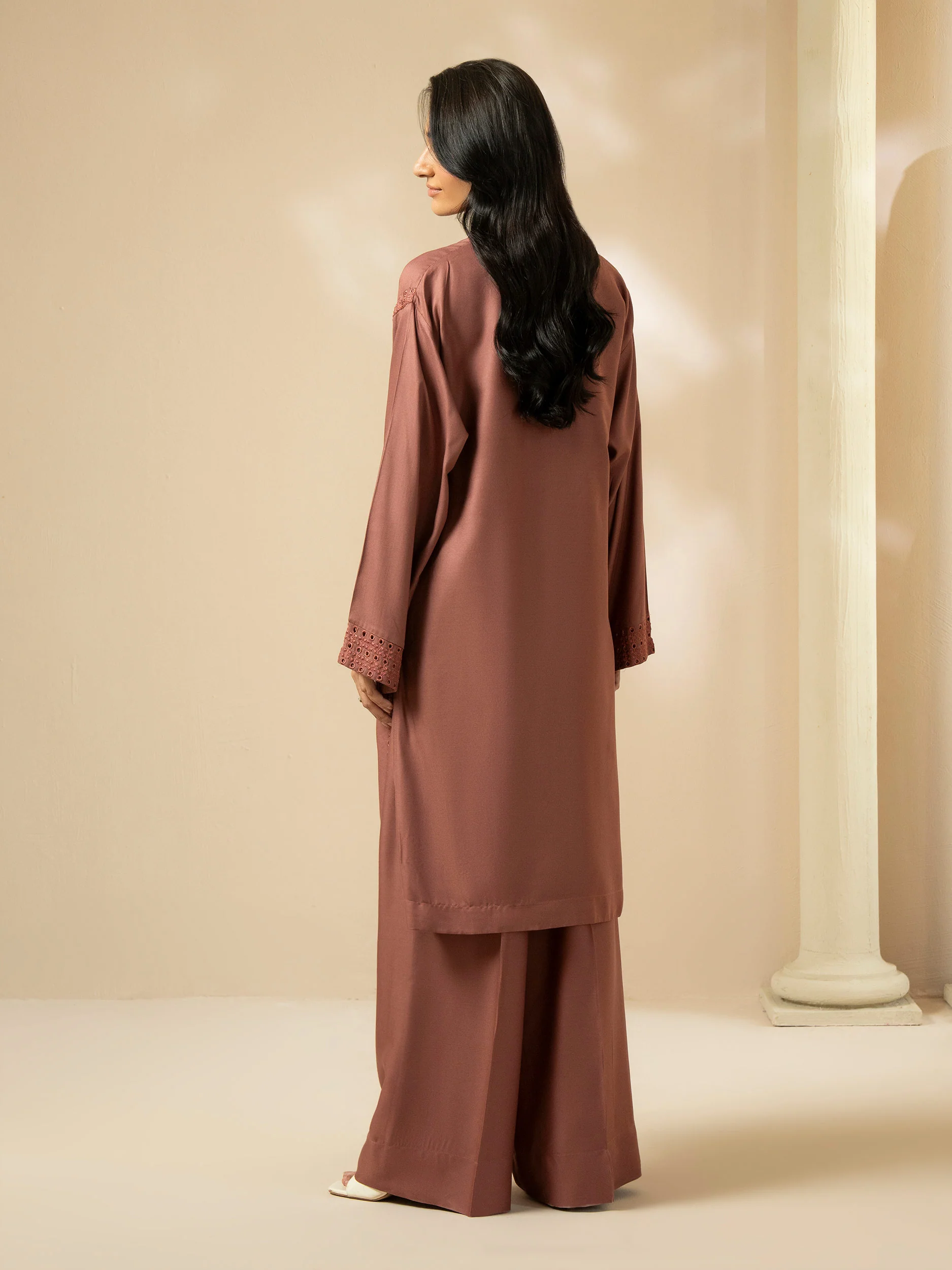 2 Piece Crepe Suit-Embroidered (Pret) - Image 6