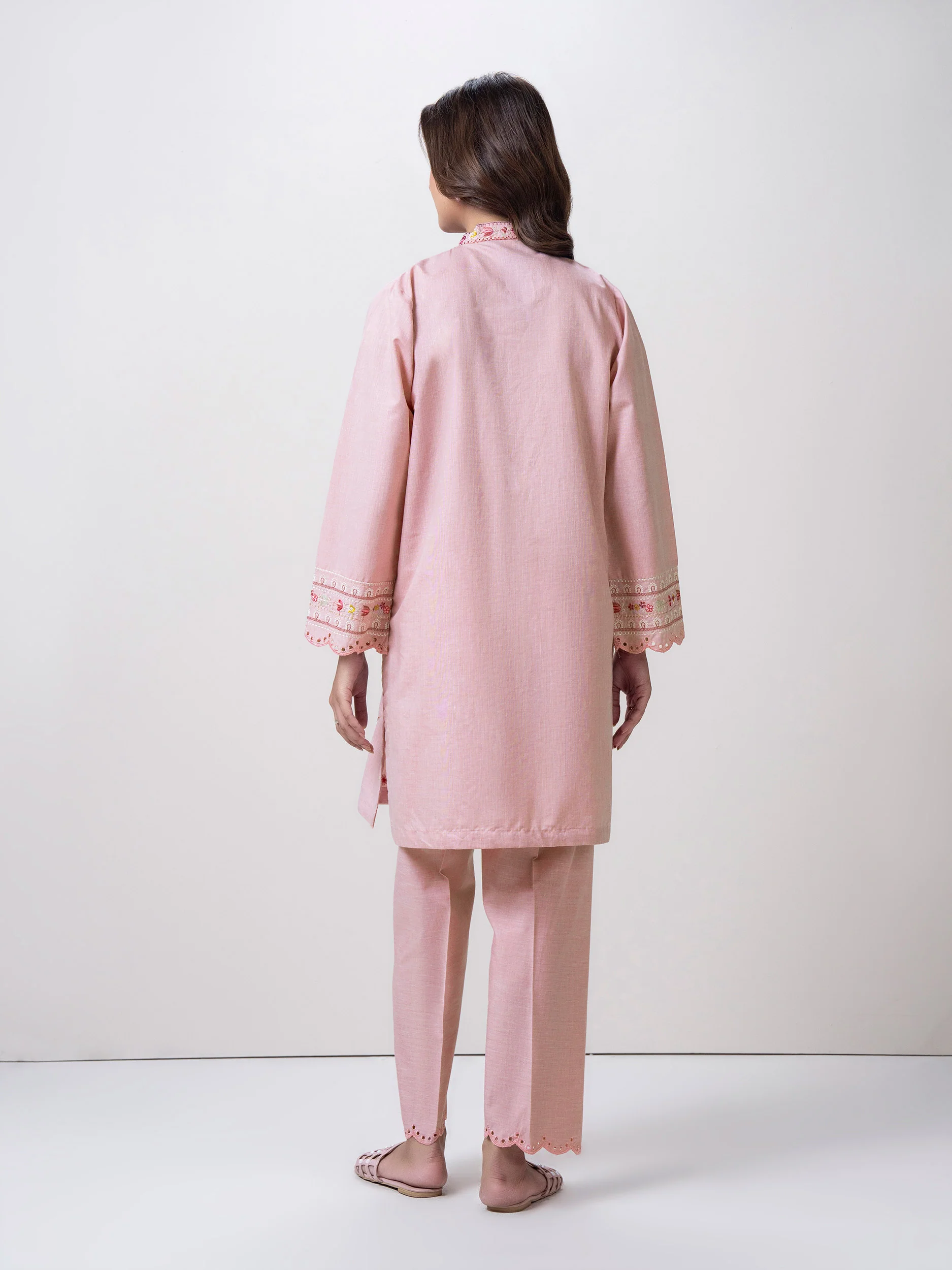2 Piece Yarn Dyed Suit-Embroidered  (Pret) - Image 3