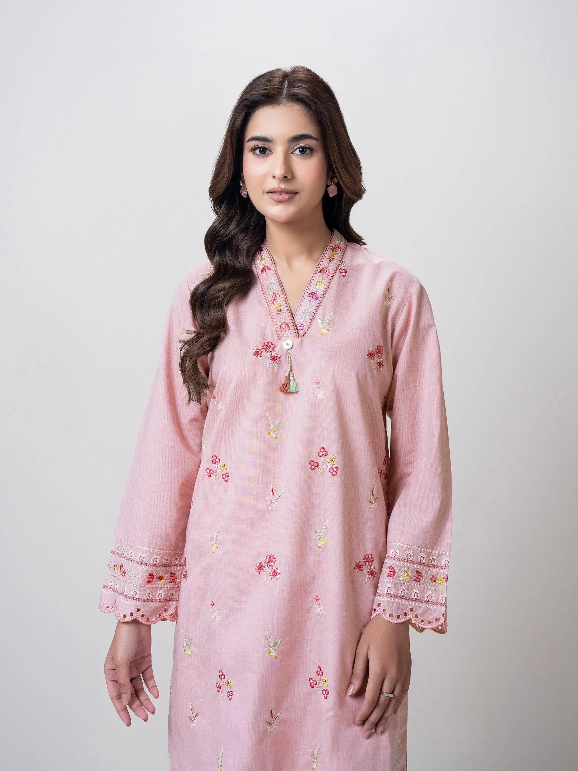 2 Piece Yarn Dyed Suit-Embroidered  (Pret) - Image 5