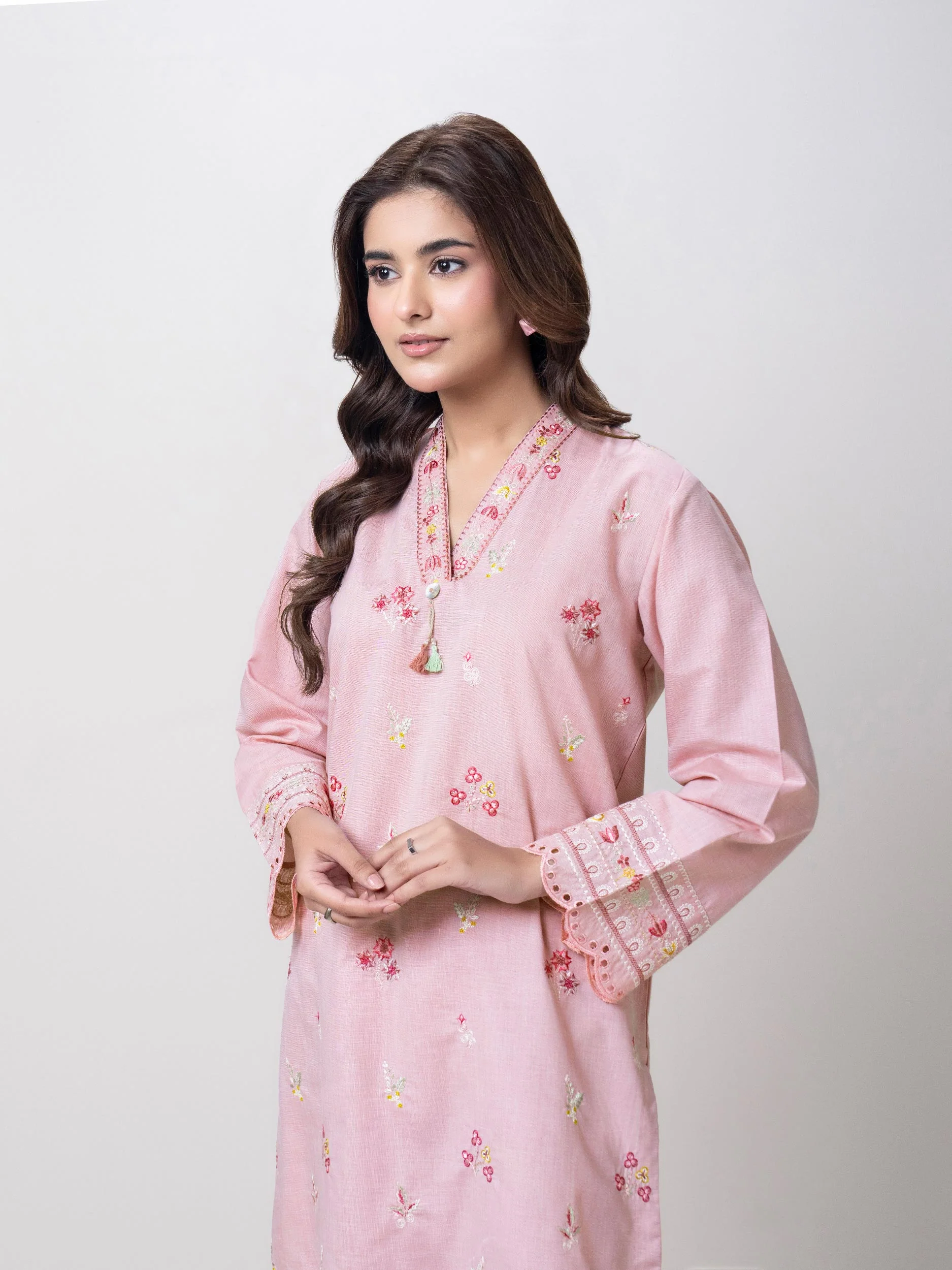 2 Piece Yarn Dyed Suit-Embroidered  (Pret) - Image 6