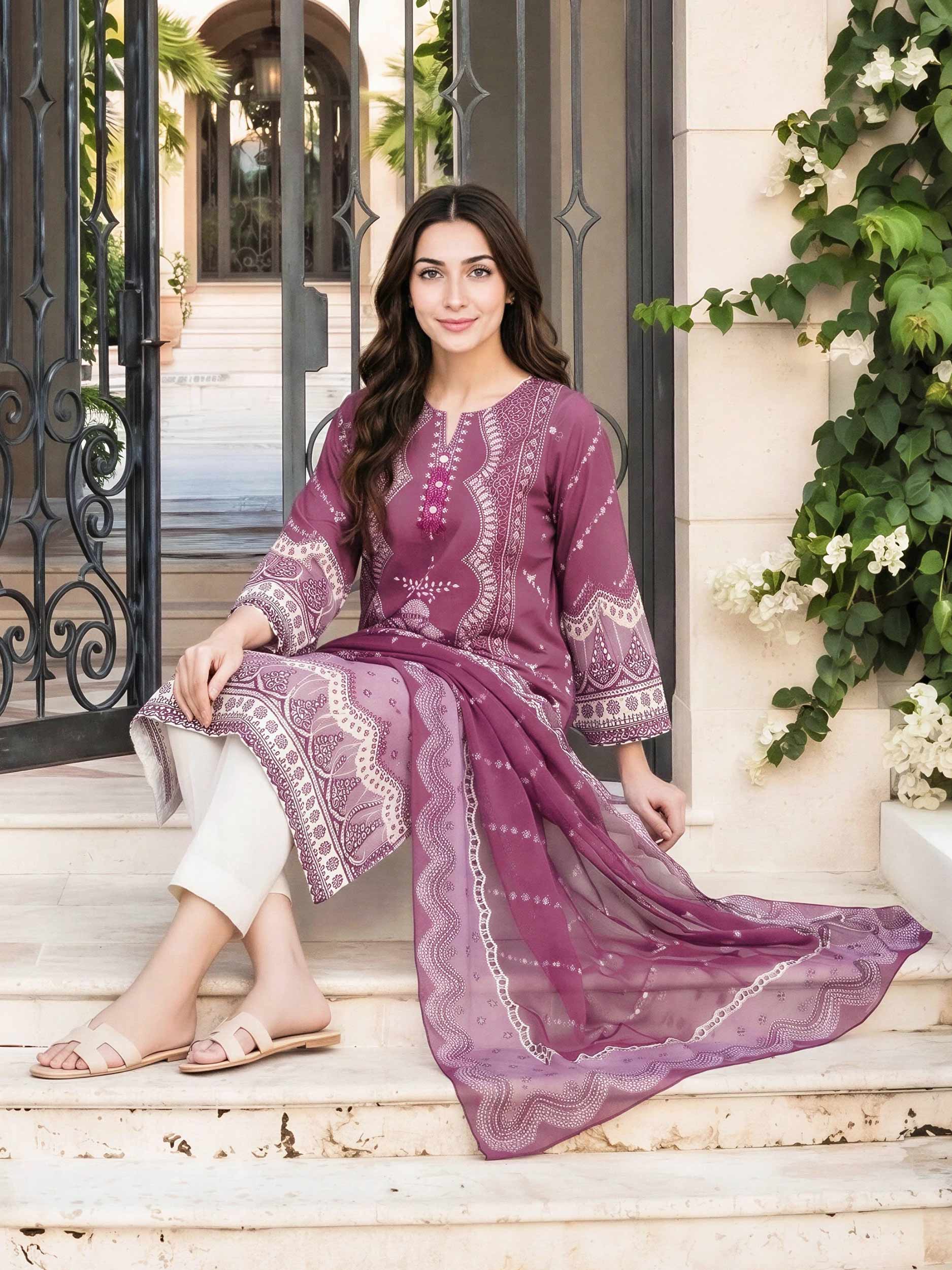 2 Piece Lawn Suit (Pret) - Image 3