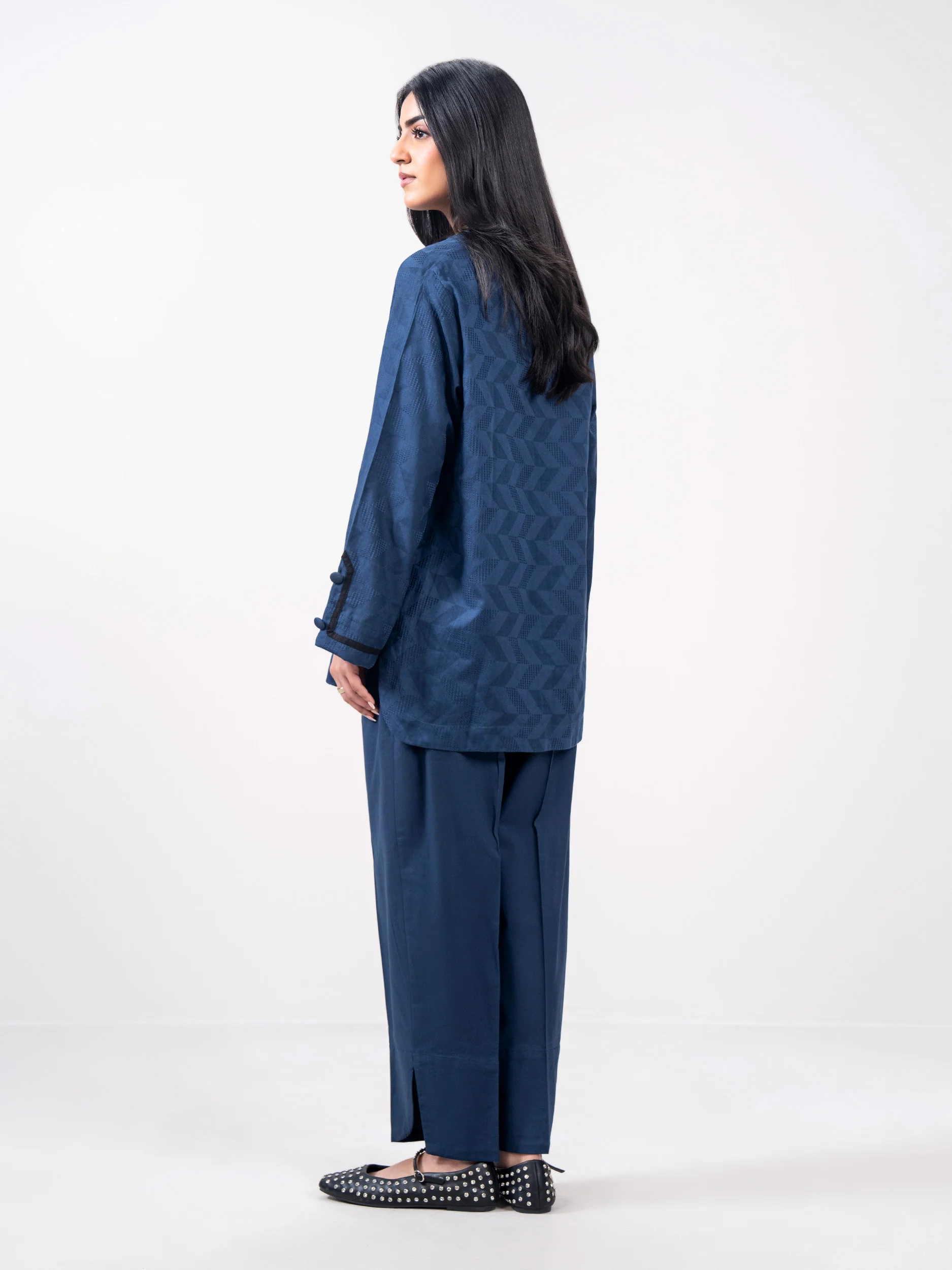 Self Jacquard Co ord set - Image 3
