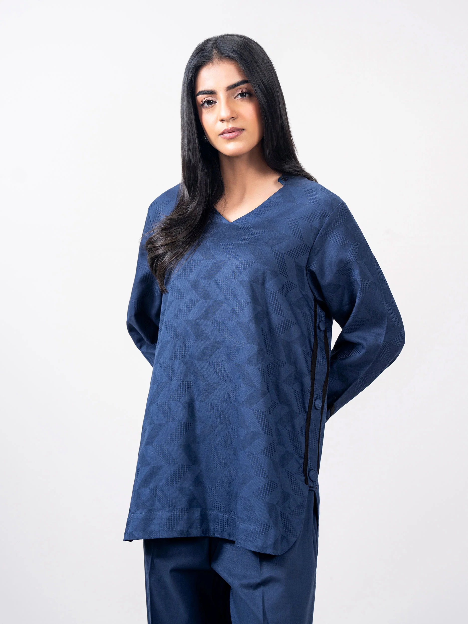 Self Jacquard Co ord set - Image 4