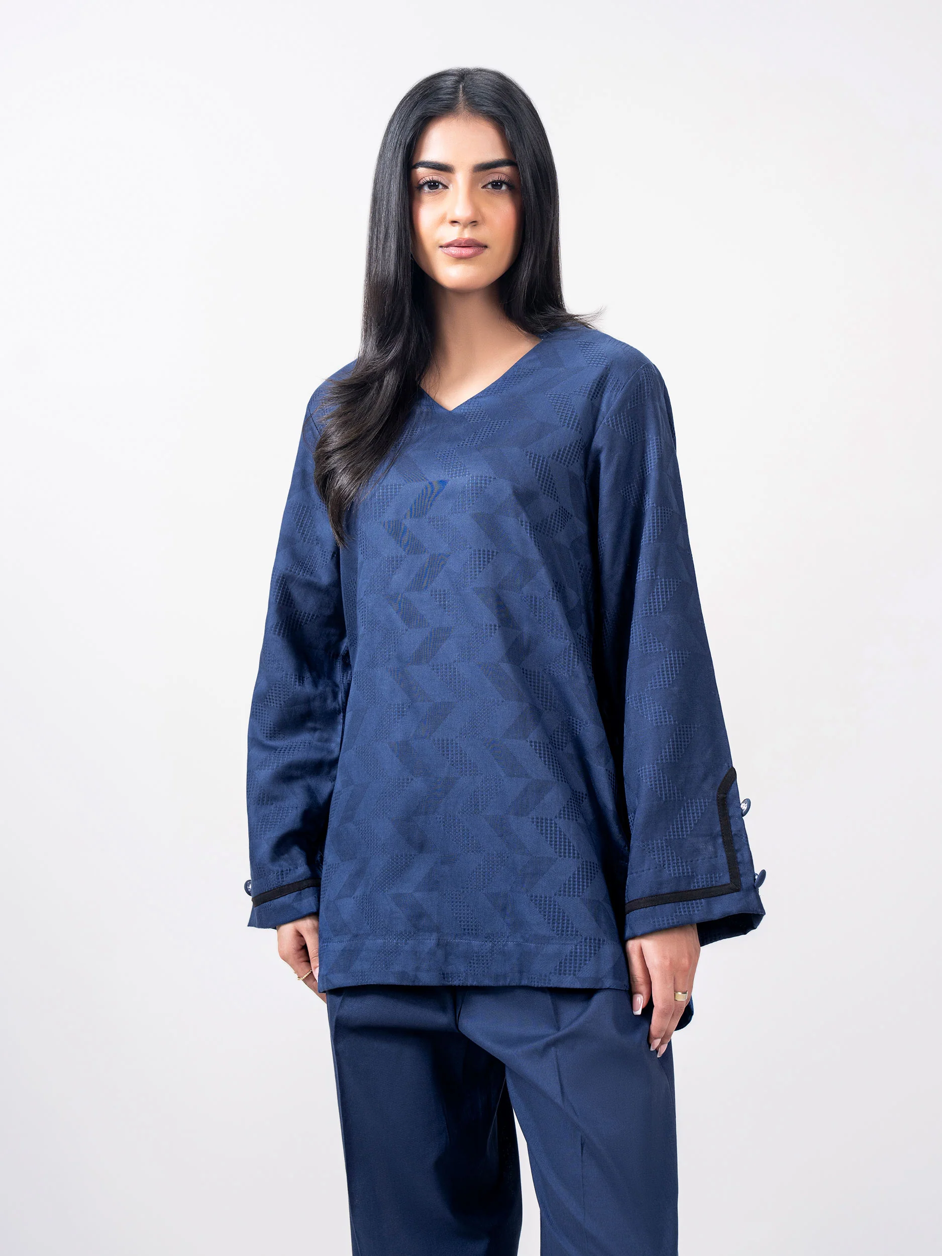 Self Jacquard Co ord set - Image 5