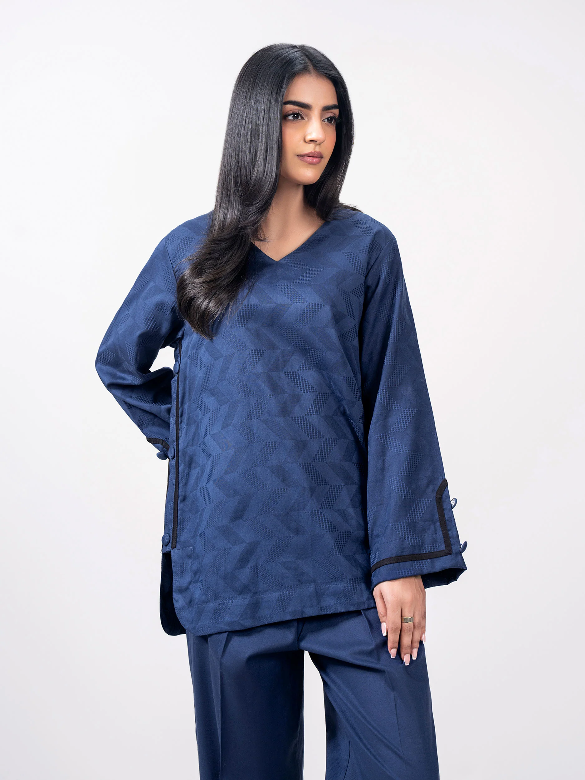 Self Jacquard Co ord set - Image 6