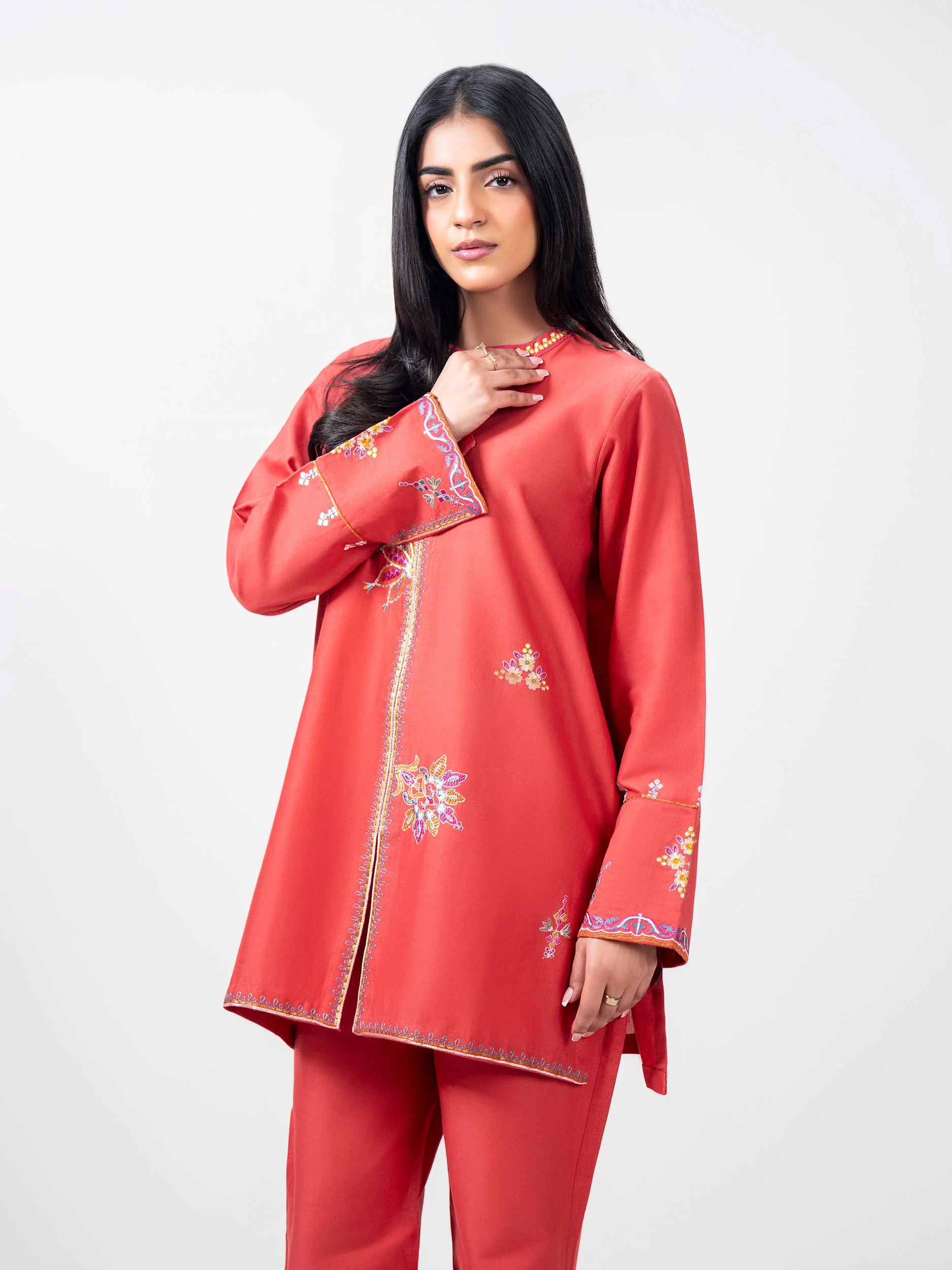 Khaddar Co ord set- Embroidered - Image 4