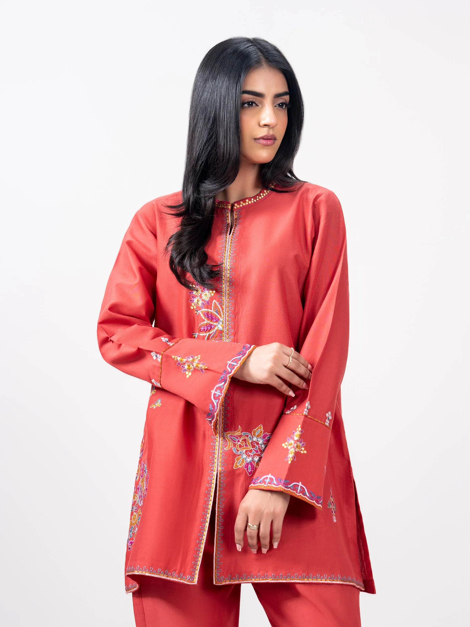 Khaddar Co ord set- Embroidered - Image 6