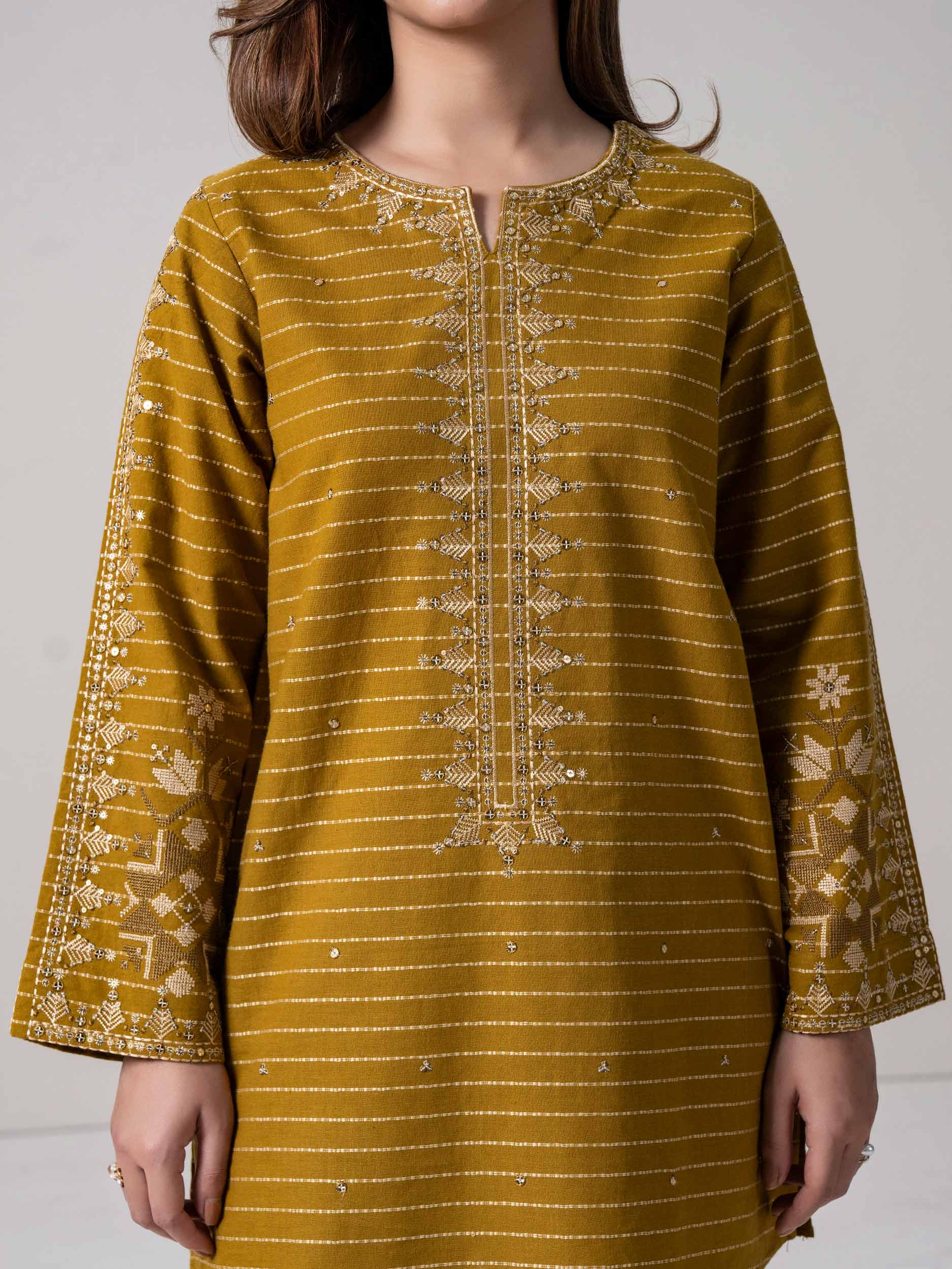 2 Piece Yarn Dyed Suit-  Embroidered (Pret) - Image 5