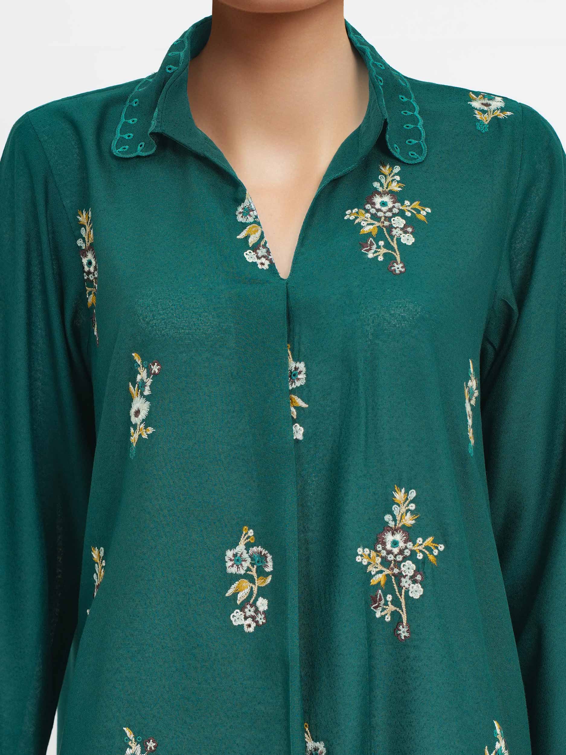 Karandi Co-ord set- Embroidered - Image 4