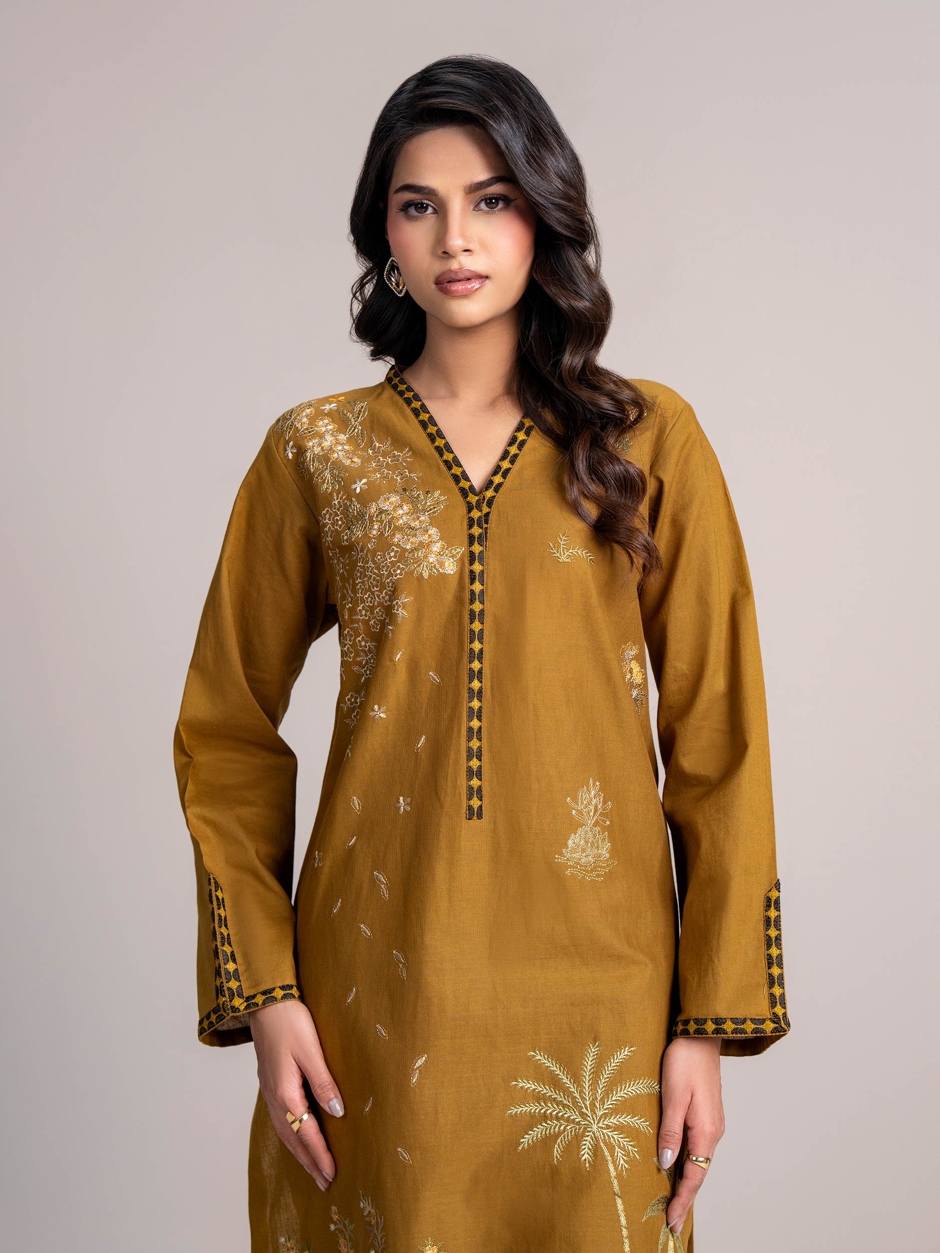 2-Piece Khaddar Suit-Embroidered (Pret) - Image 5