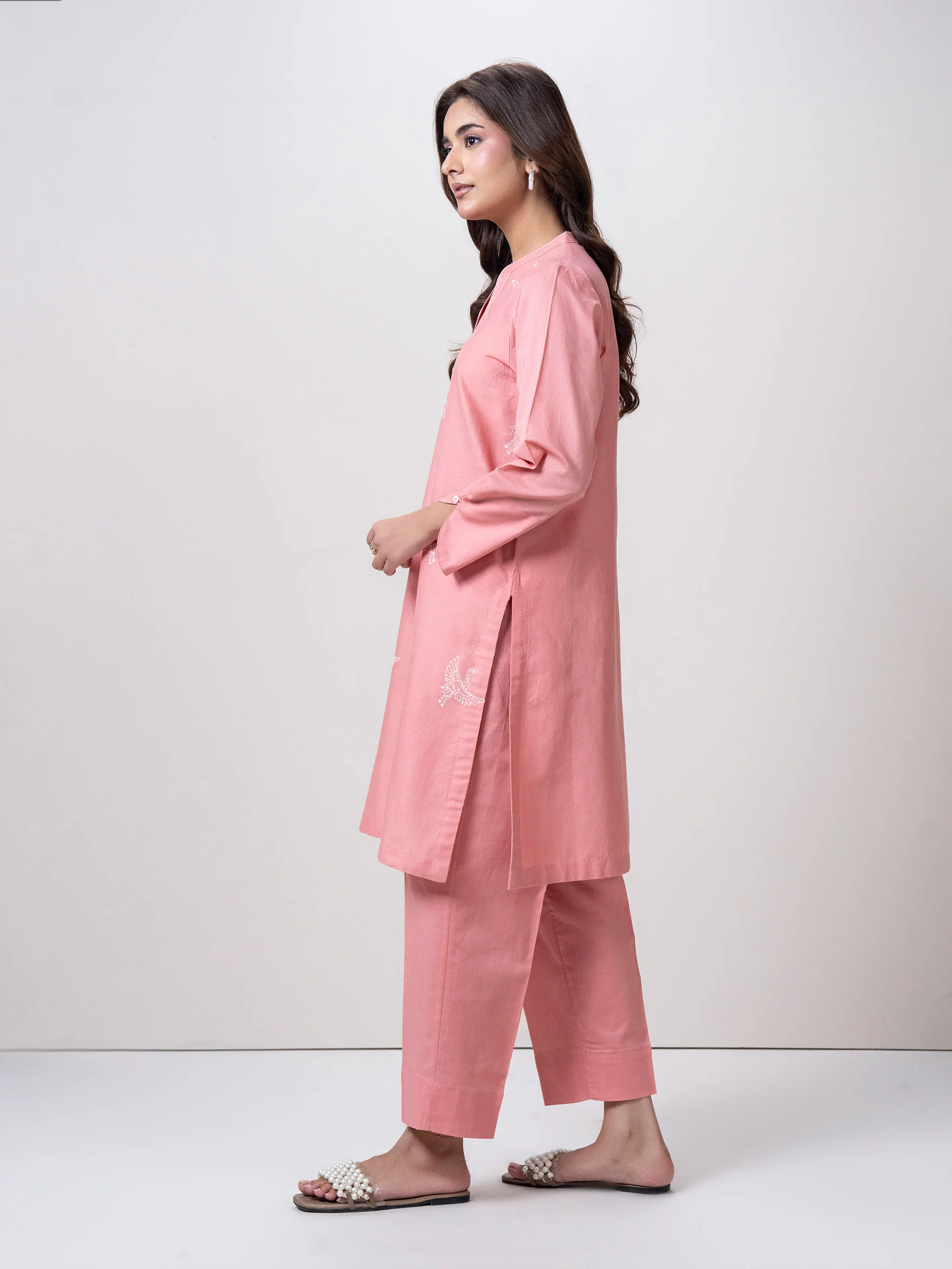2 Piece Khaddar Suit- Embroidered (Pret) - Image 2