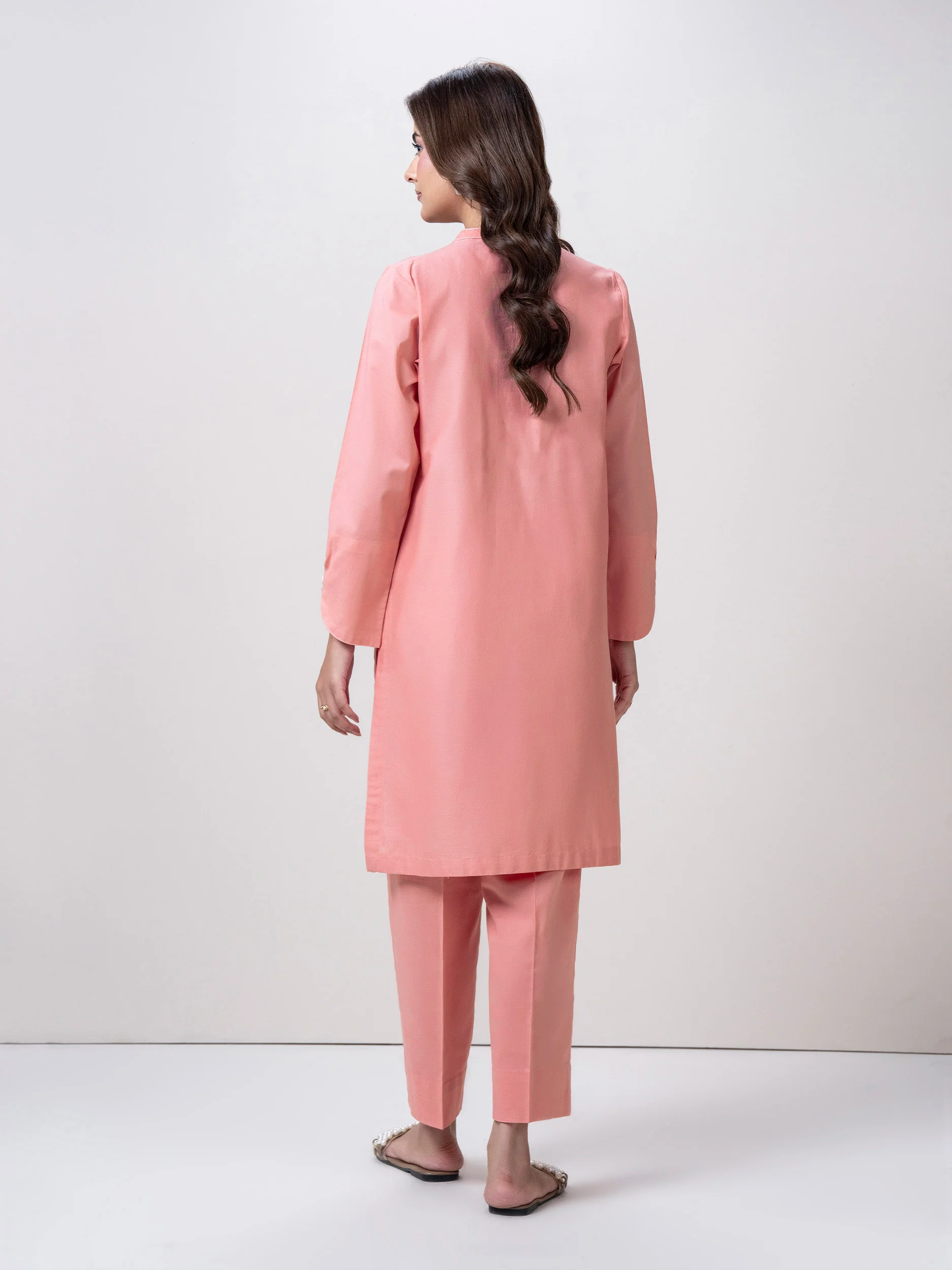 2 Piece Khaddar Suit- Embroidered (Pret) - Image 3