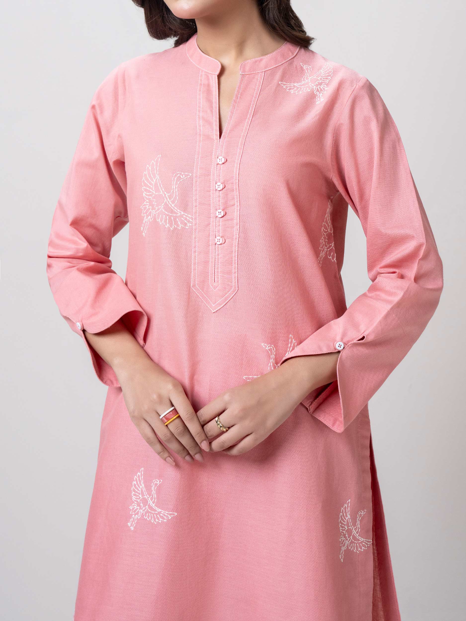 2 Piece Khaddar Suit- Embroidered (Pret) - Image 6