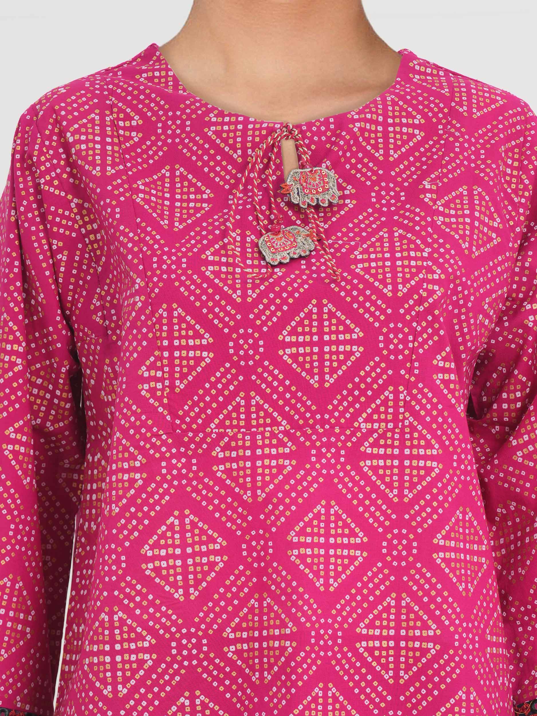 2 Piece Cambric Suit- Embroidered (Pret) - Image 3