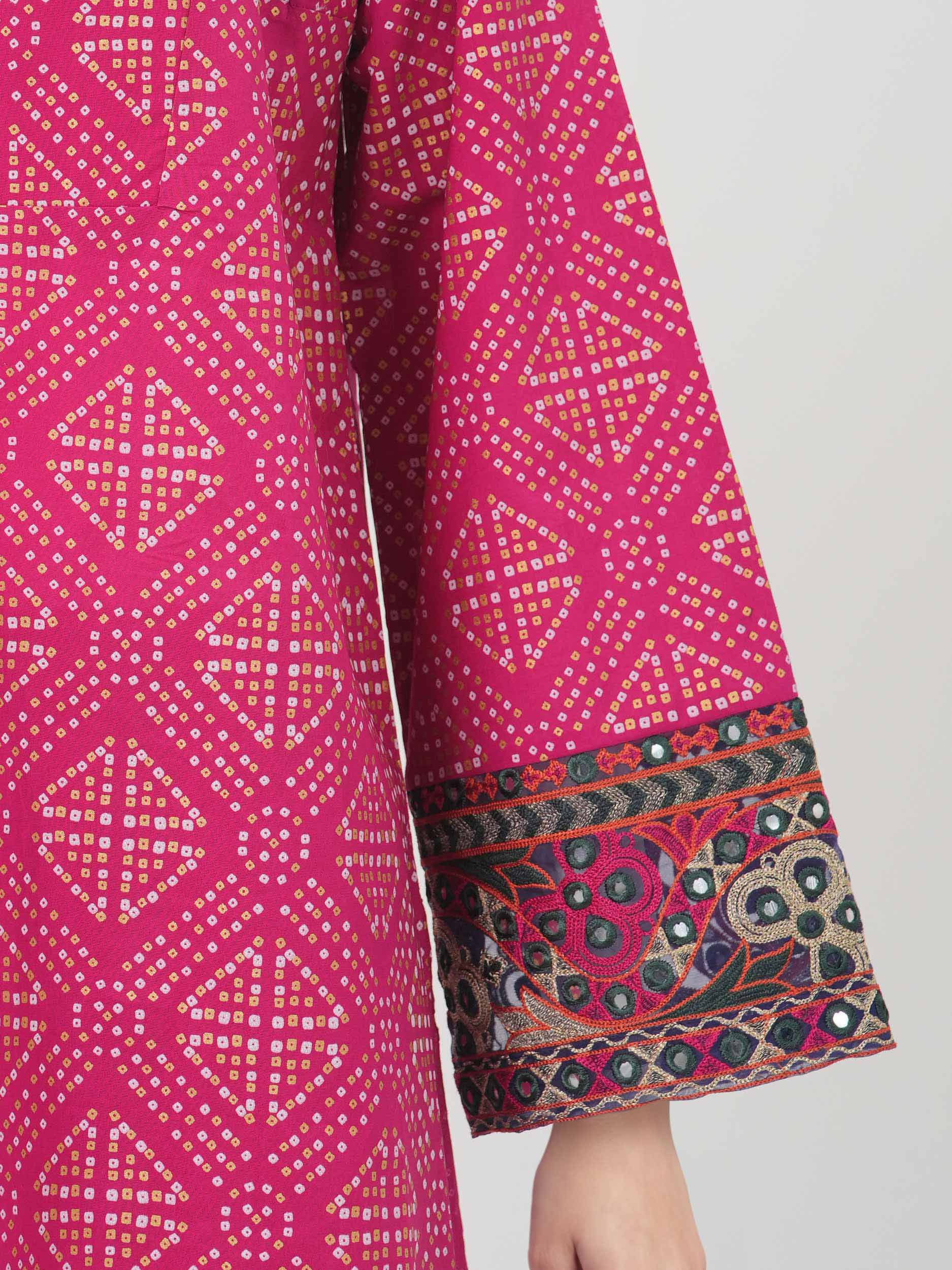 2 Piece Cambric Suit- Embroidered (Pret) - Image 4