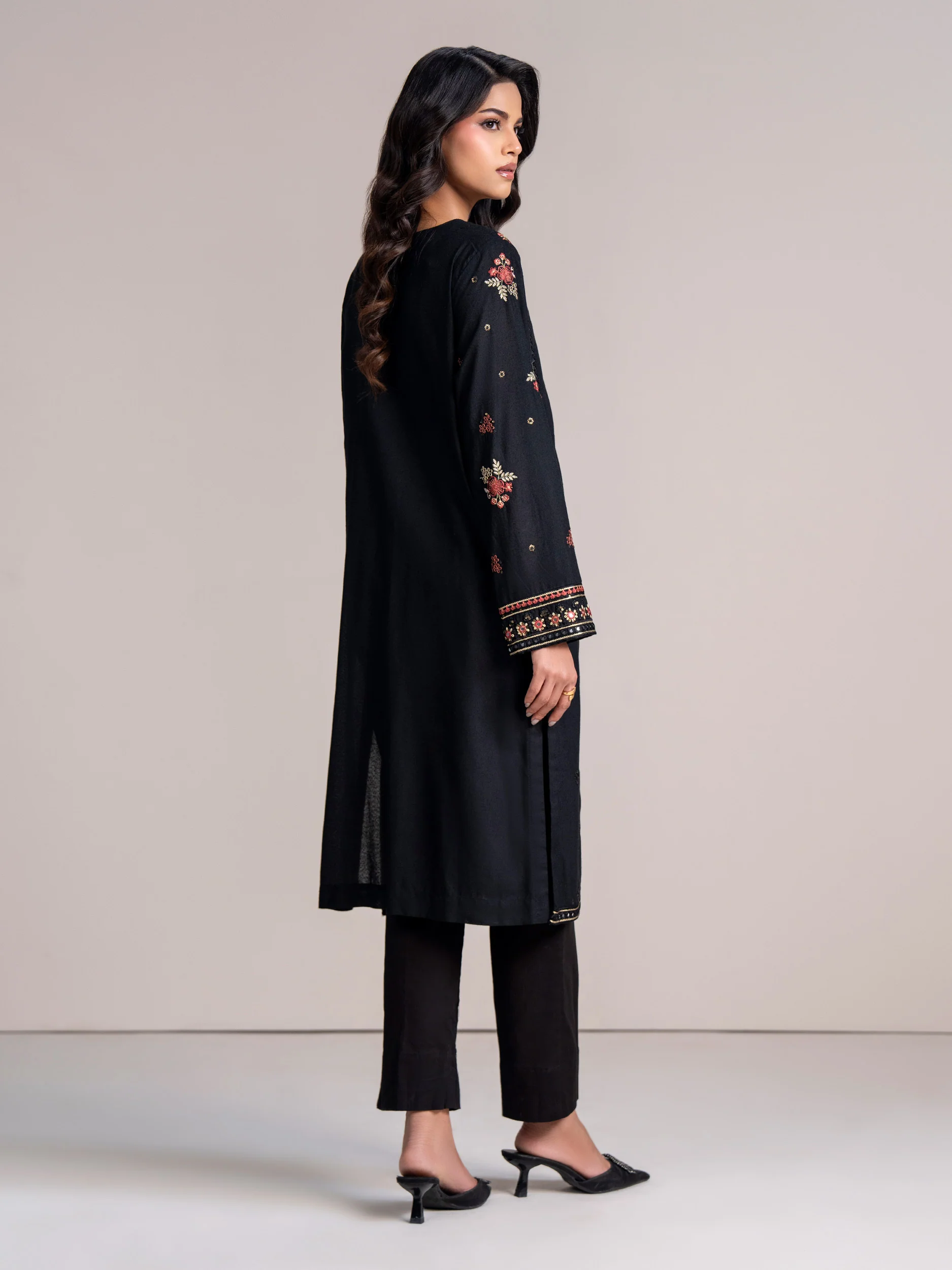 Karandi Shirt- Embroidered (Pret) - Image 3
