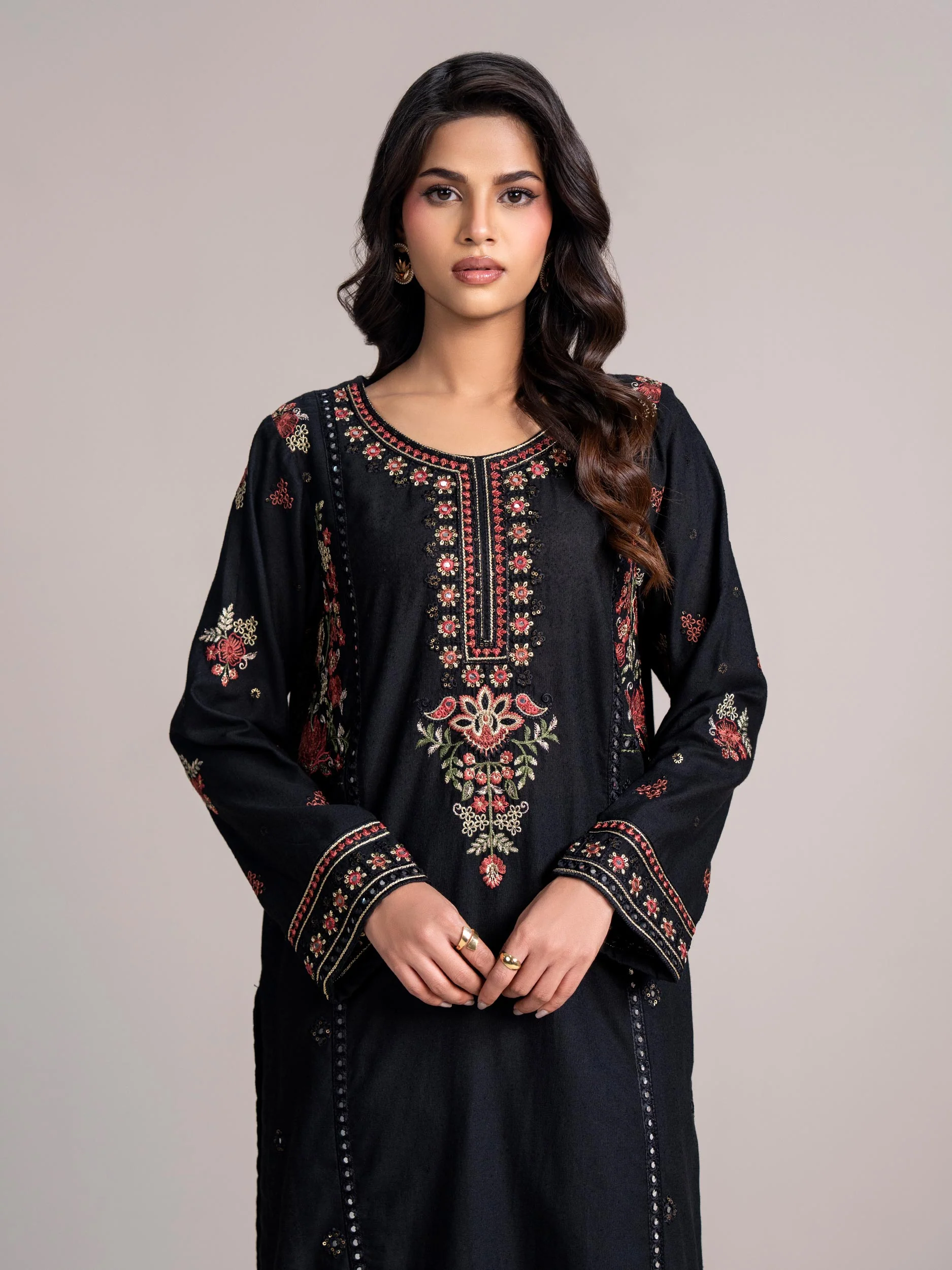 Karandi Shirt- Embroidered (Pret) - Image 5