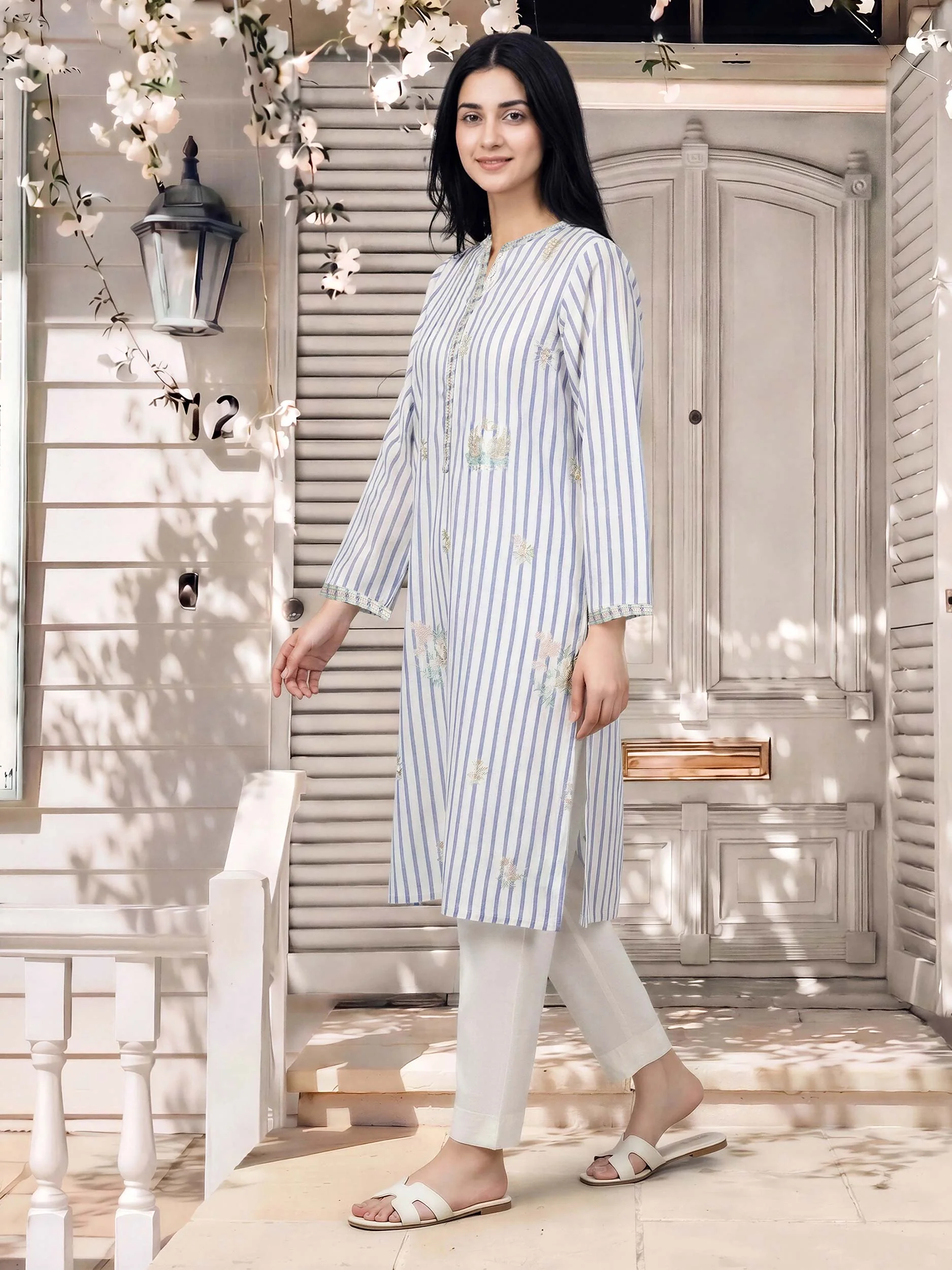 Yarn Dyed Shirt- Embroidered (Pret) - Image 2
