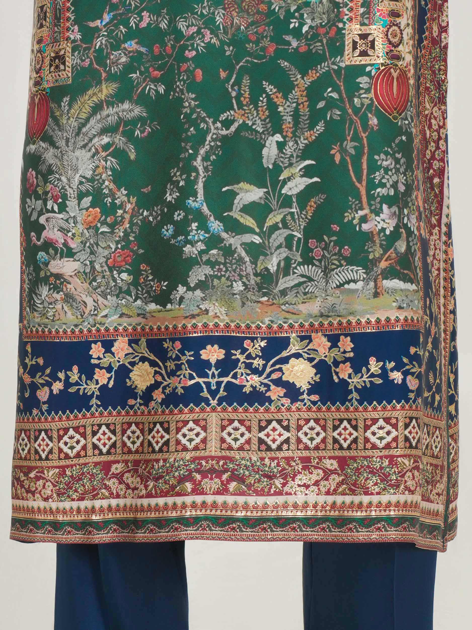 3 Piece Silk Suit- Embroidered (Pret) - Image 6