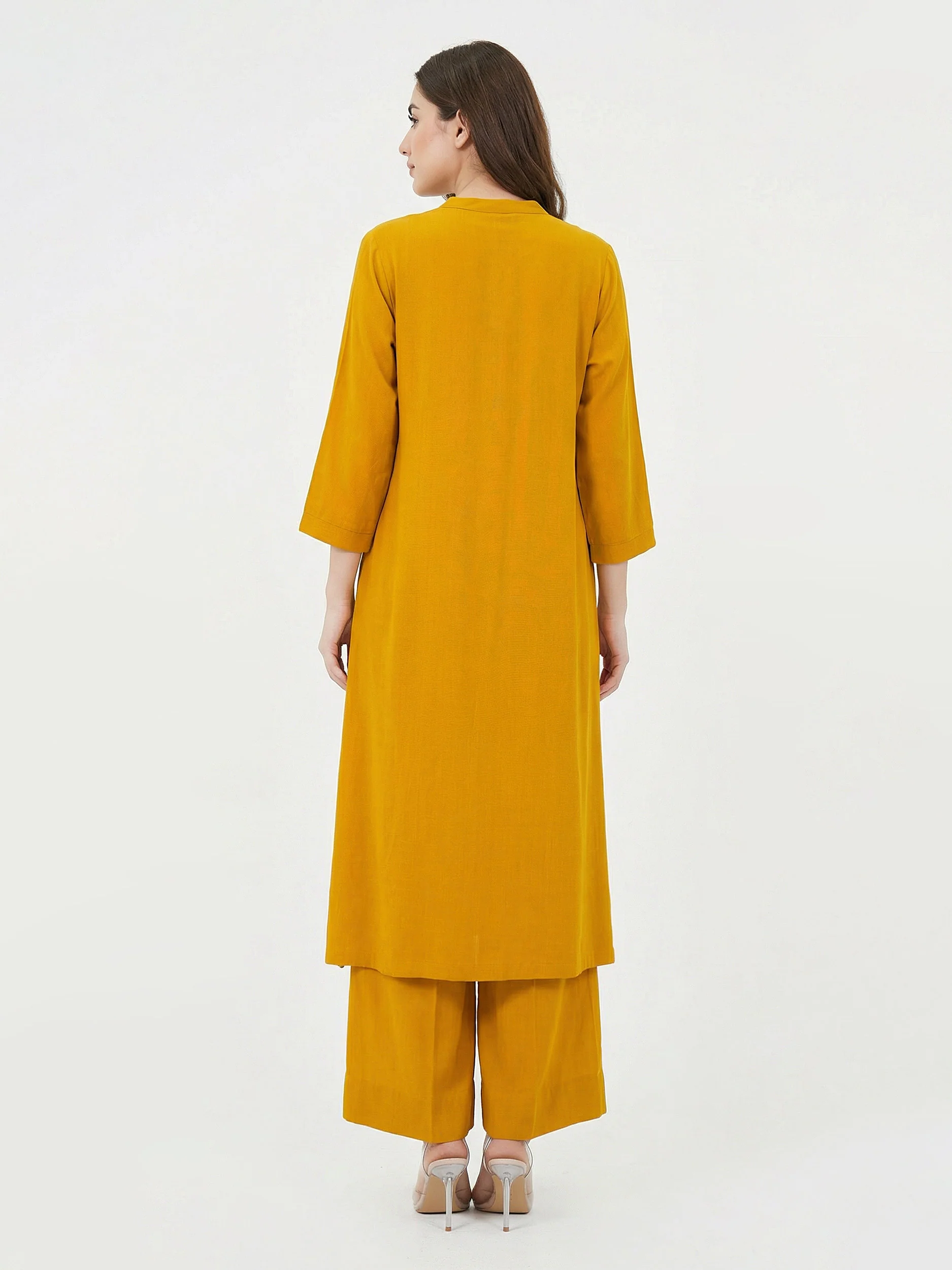 2 Piece Viscose Slub Suit (Pret) - Image 2