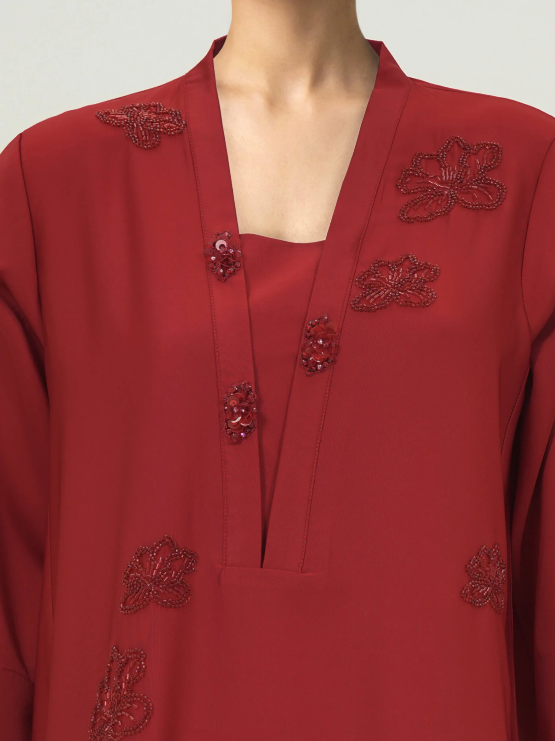 2 Piece Silk Suit- Embroidered (Pret) - Image 3