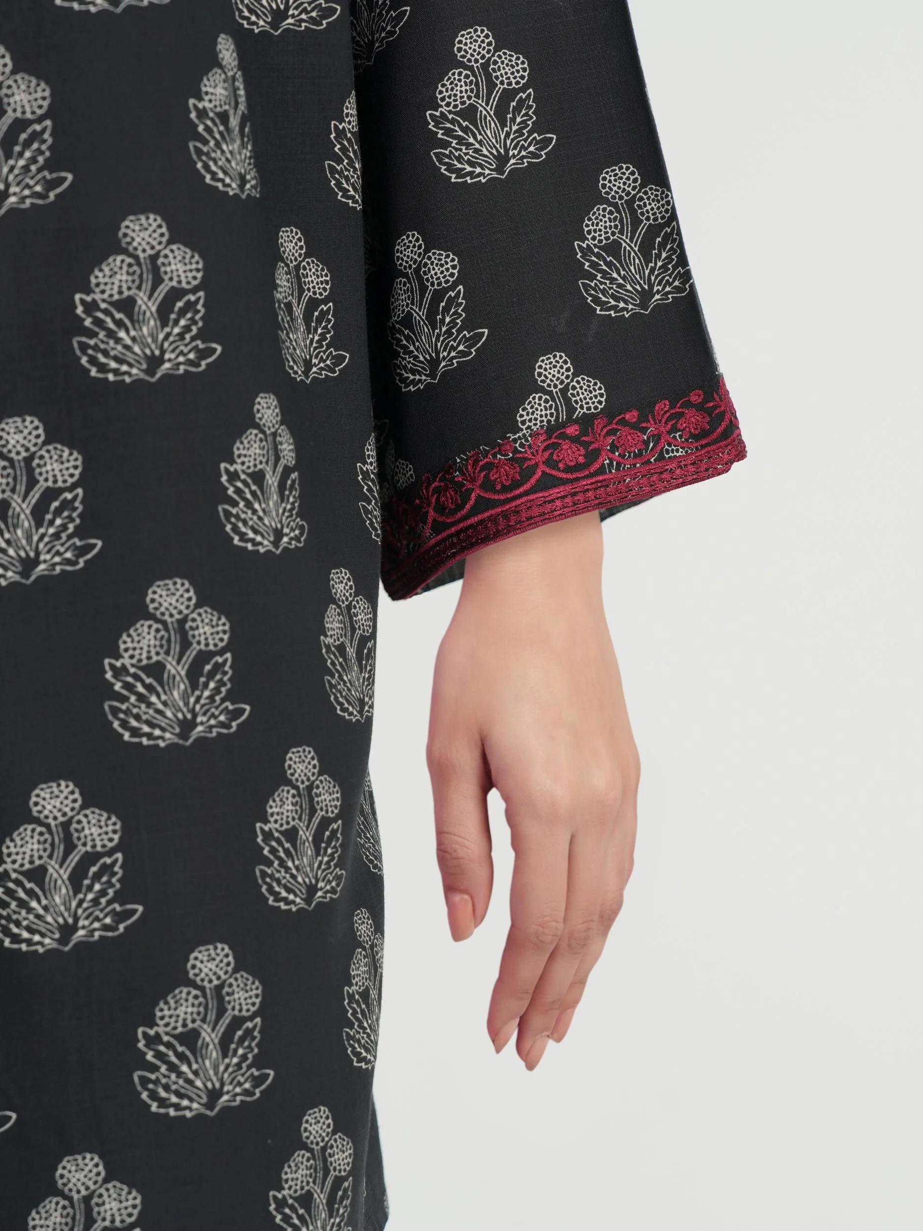Viscose Slub Kurti- Embroidered (Pret) - Image 5