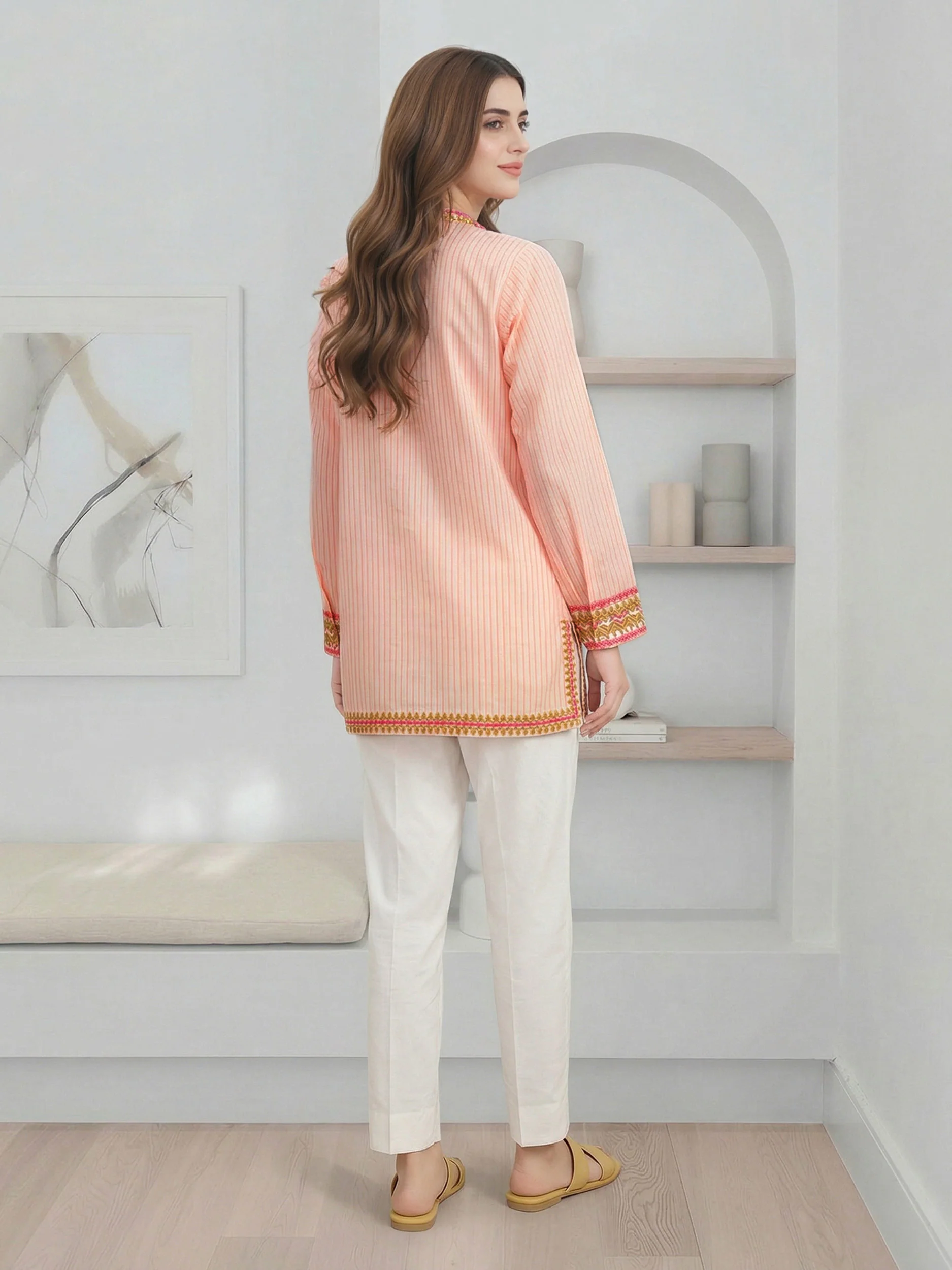 Yarn Dyed Kurti- Embroidered (Pret) - Image 2